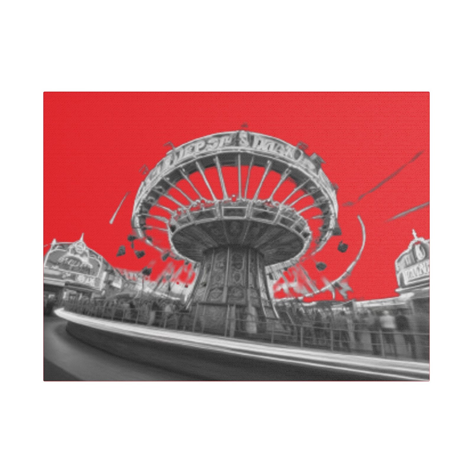 Fairground Fun Satin Canvas, Stretched - Image 5