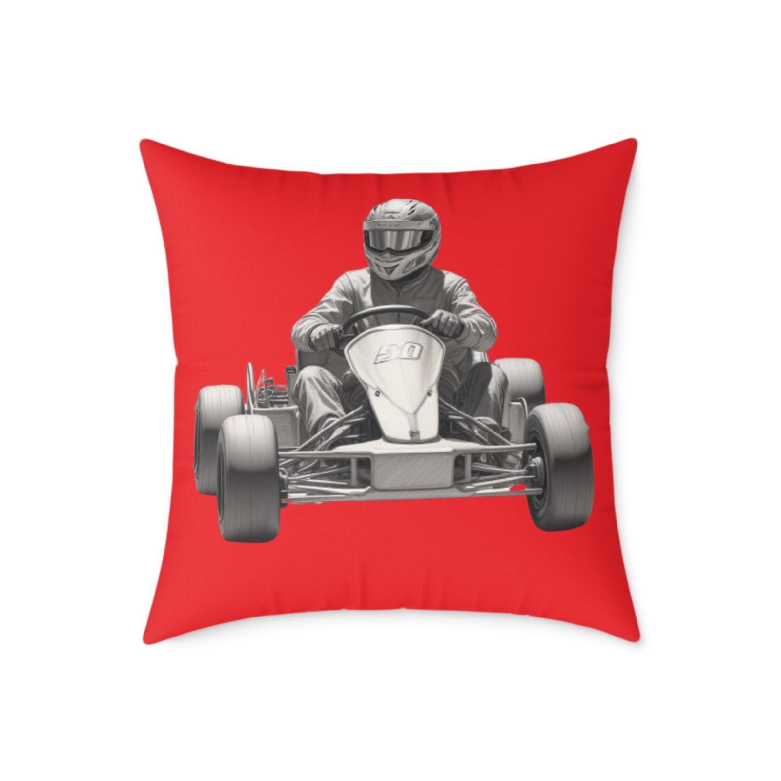Go Karting Square Poly Canvas Pillow - Image 13