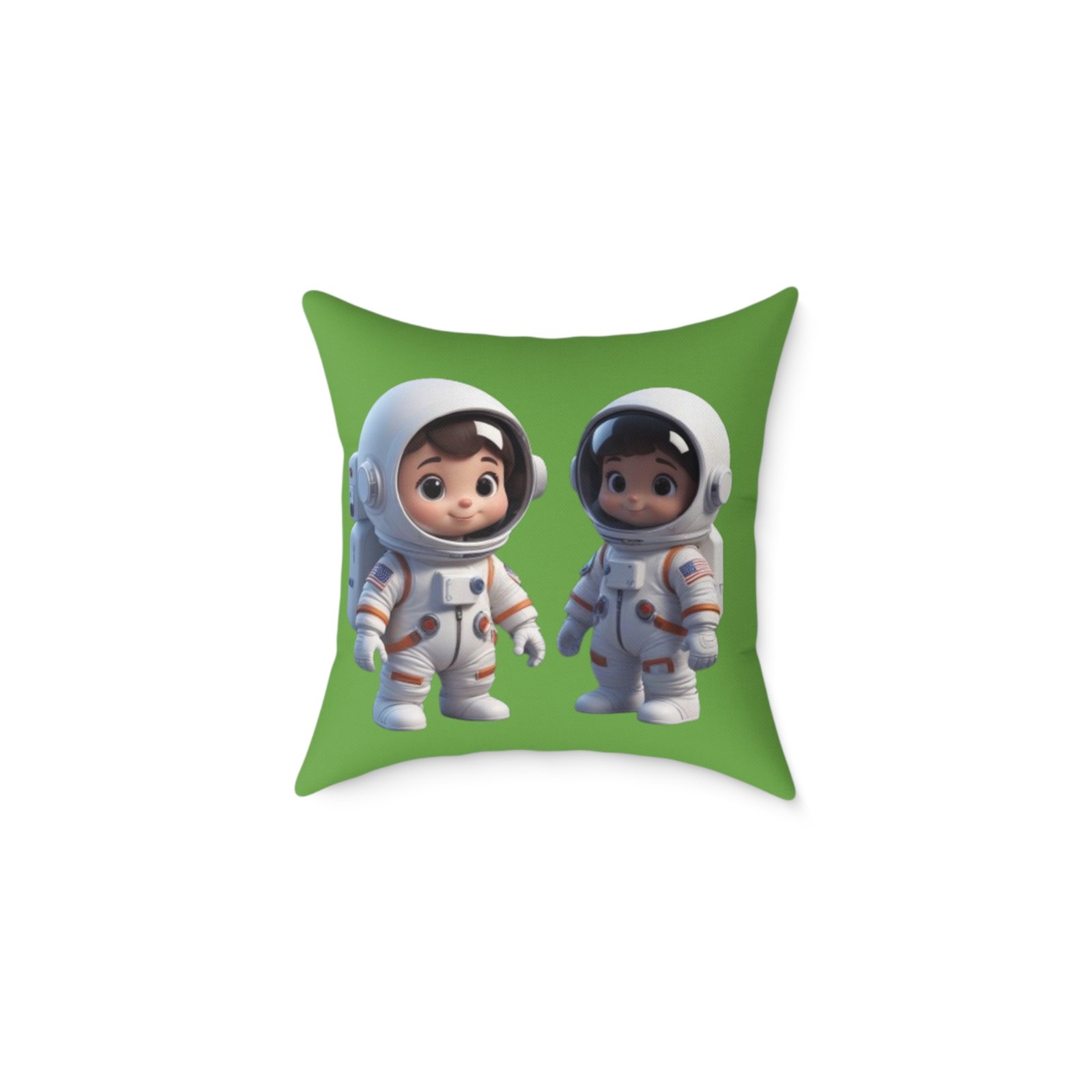 Astronauts Square Poly Canvas Pillow - Image 5