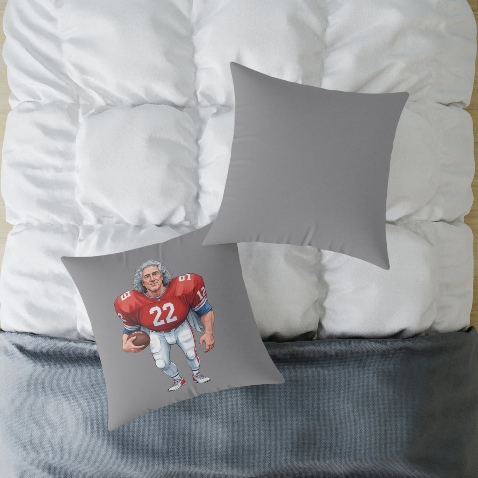 American Football Square Poly Canvas Pillow - Image 16