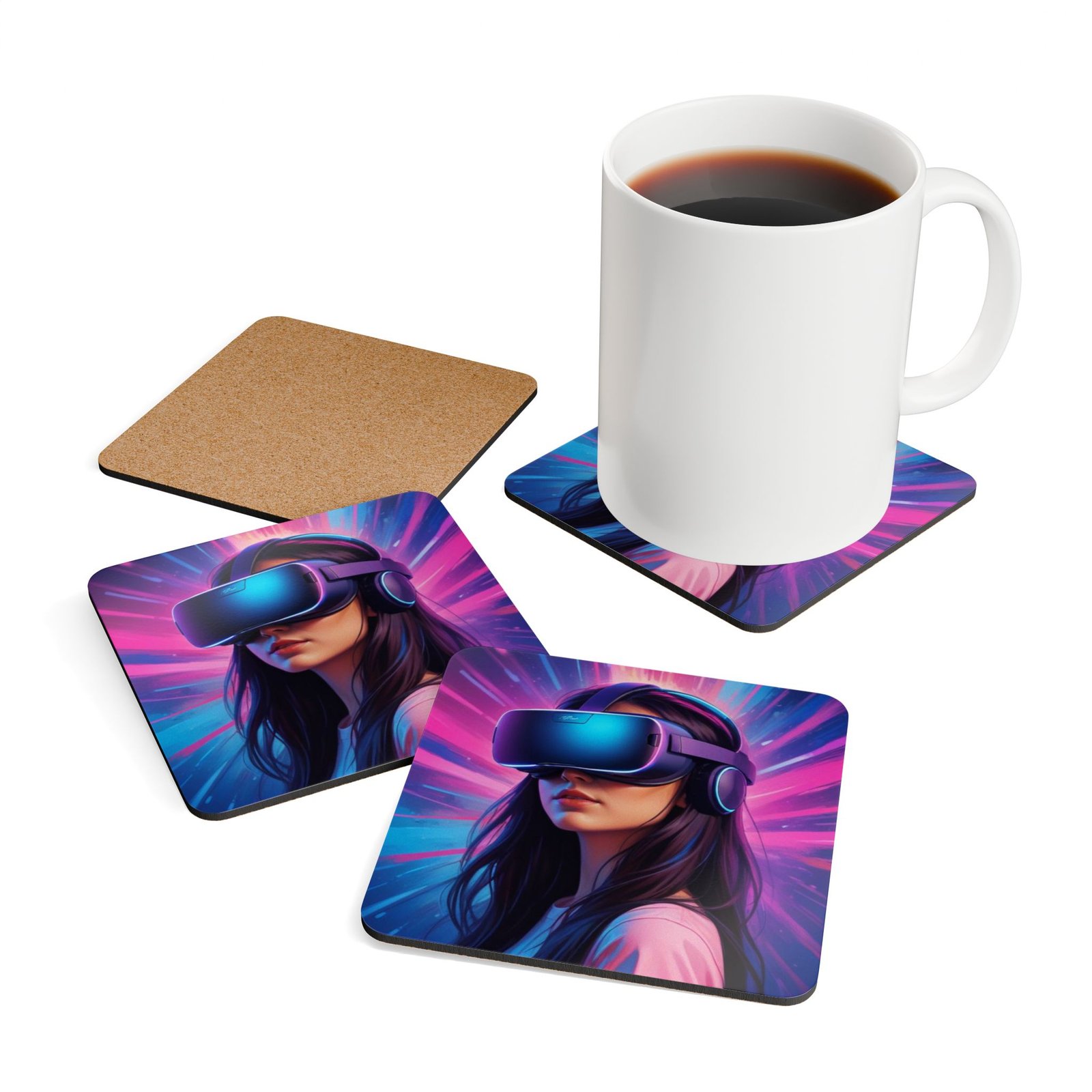 Gaming Corkwood Coaster Set - Image 4