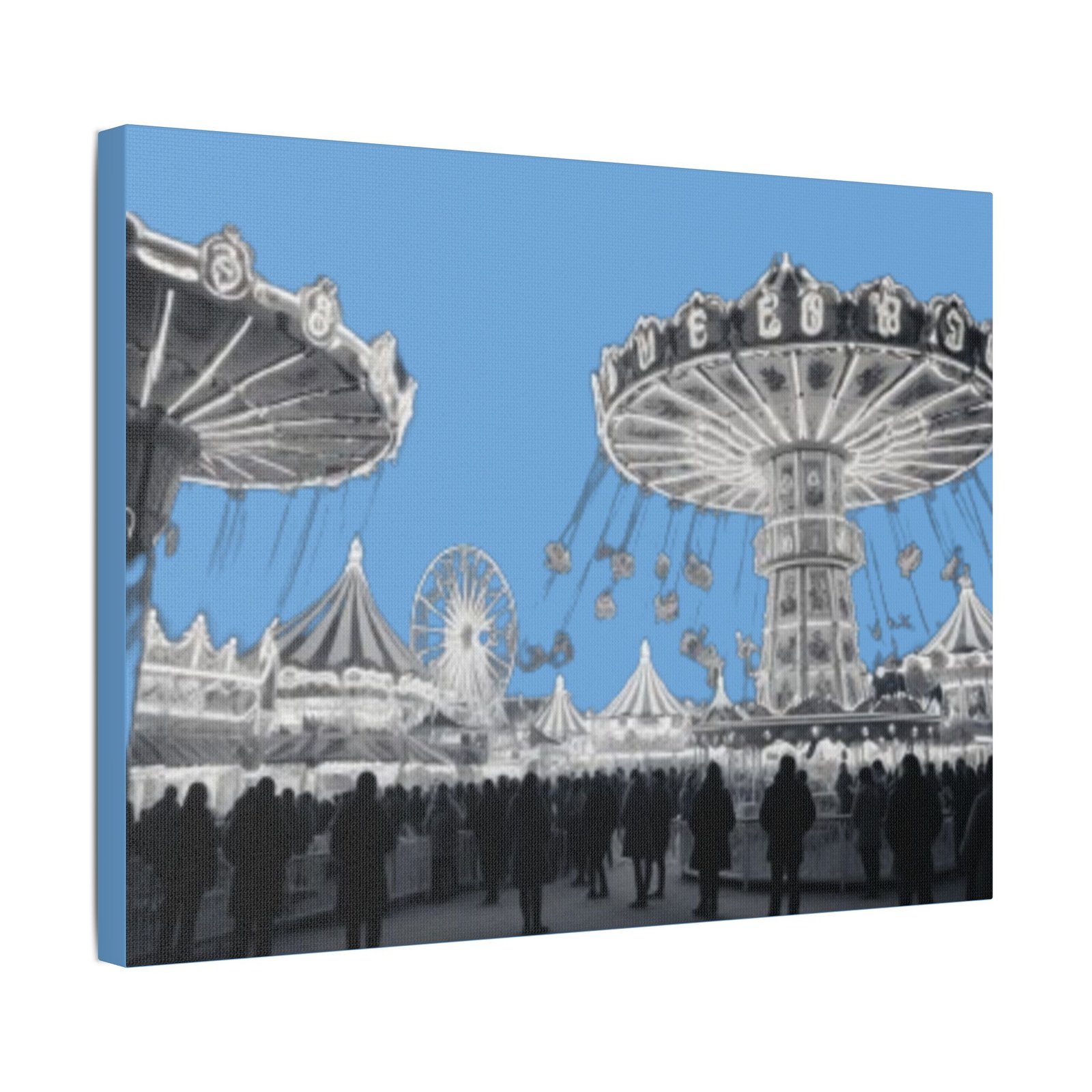 Fairground Fun Satin Canvas, Stretched - Image 6