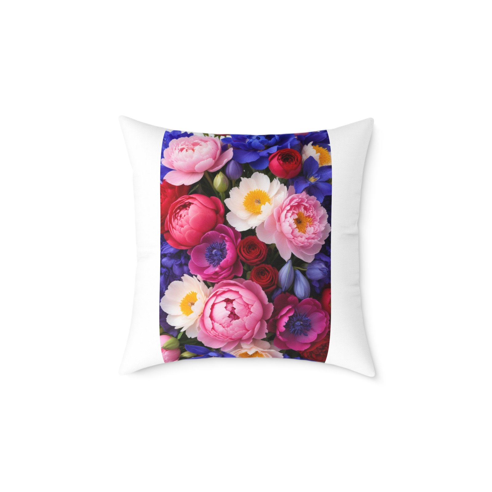 Flowers Square Poly Canvas Pillow - Image 9