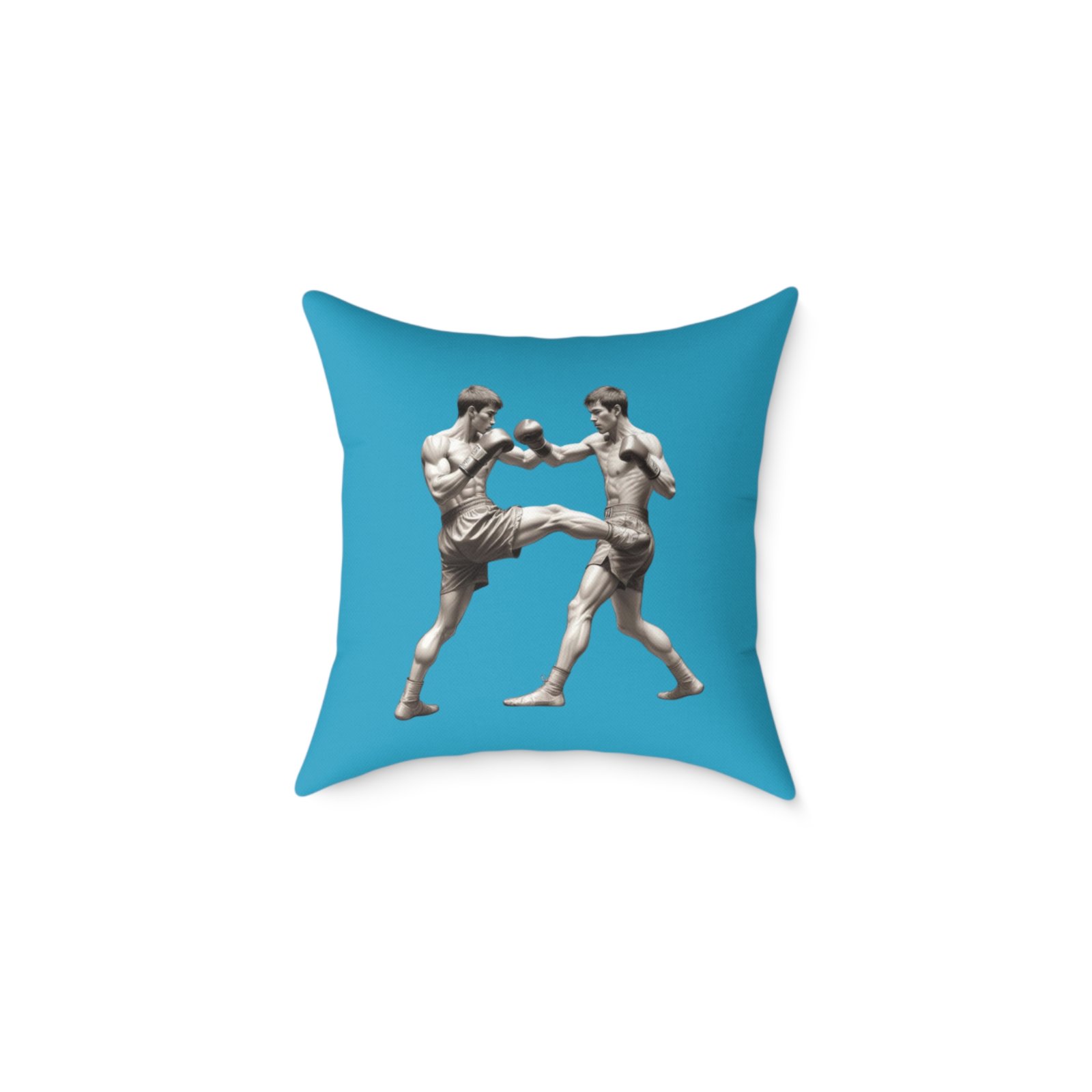 Kickboxing Square Poly Canvas Pillow - Image 5