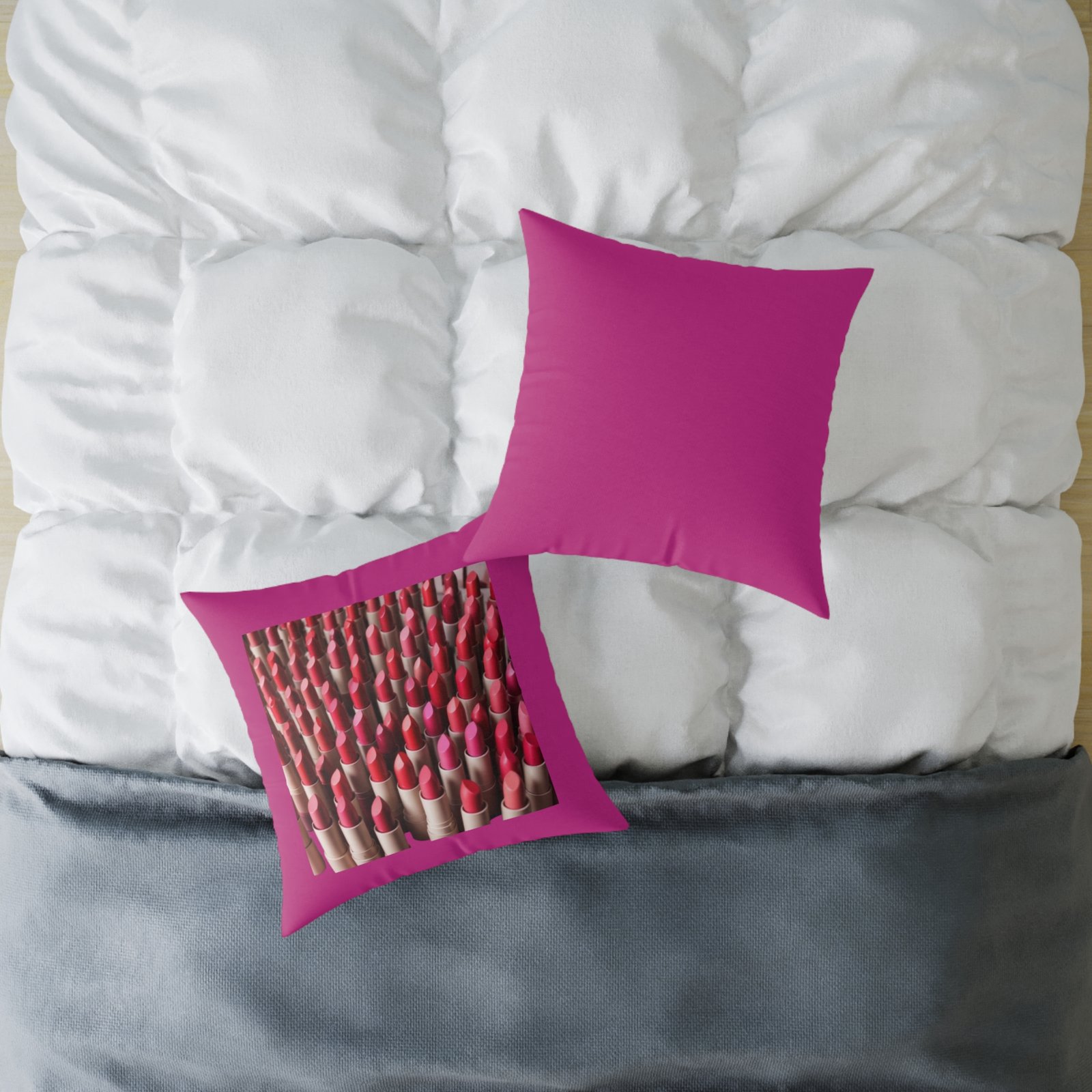 Lipstick Square Poly Canvas Pillow - Image 12