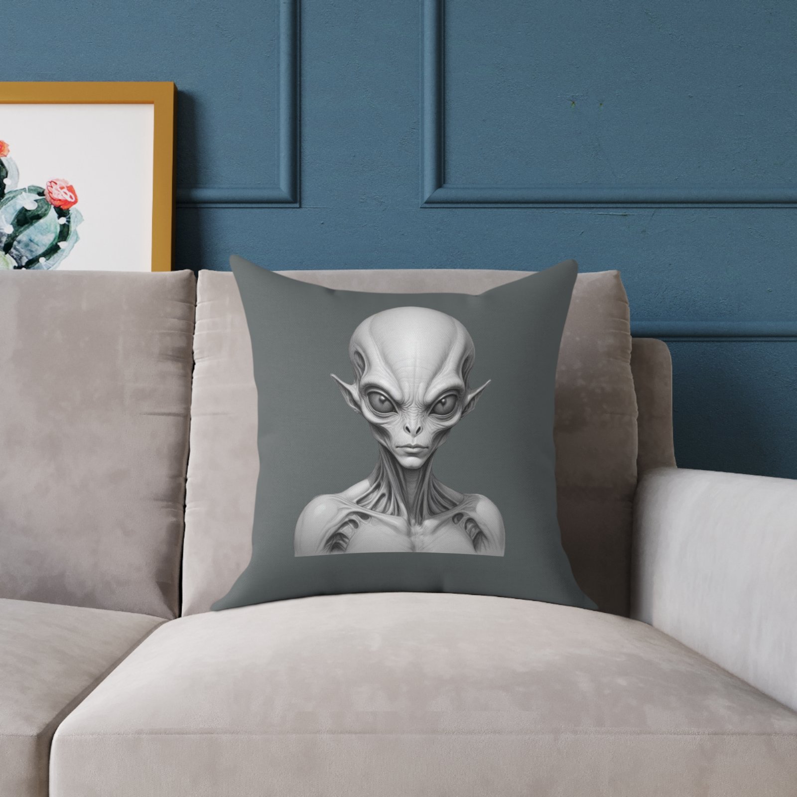 Alien Square Poly Canvas Pillow - Image 7