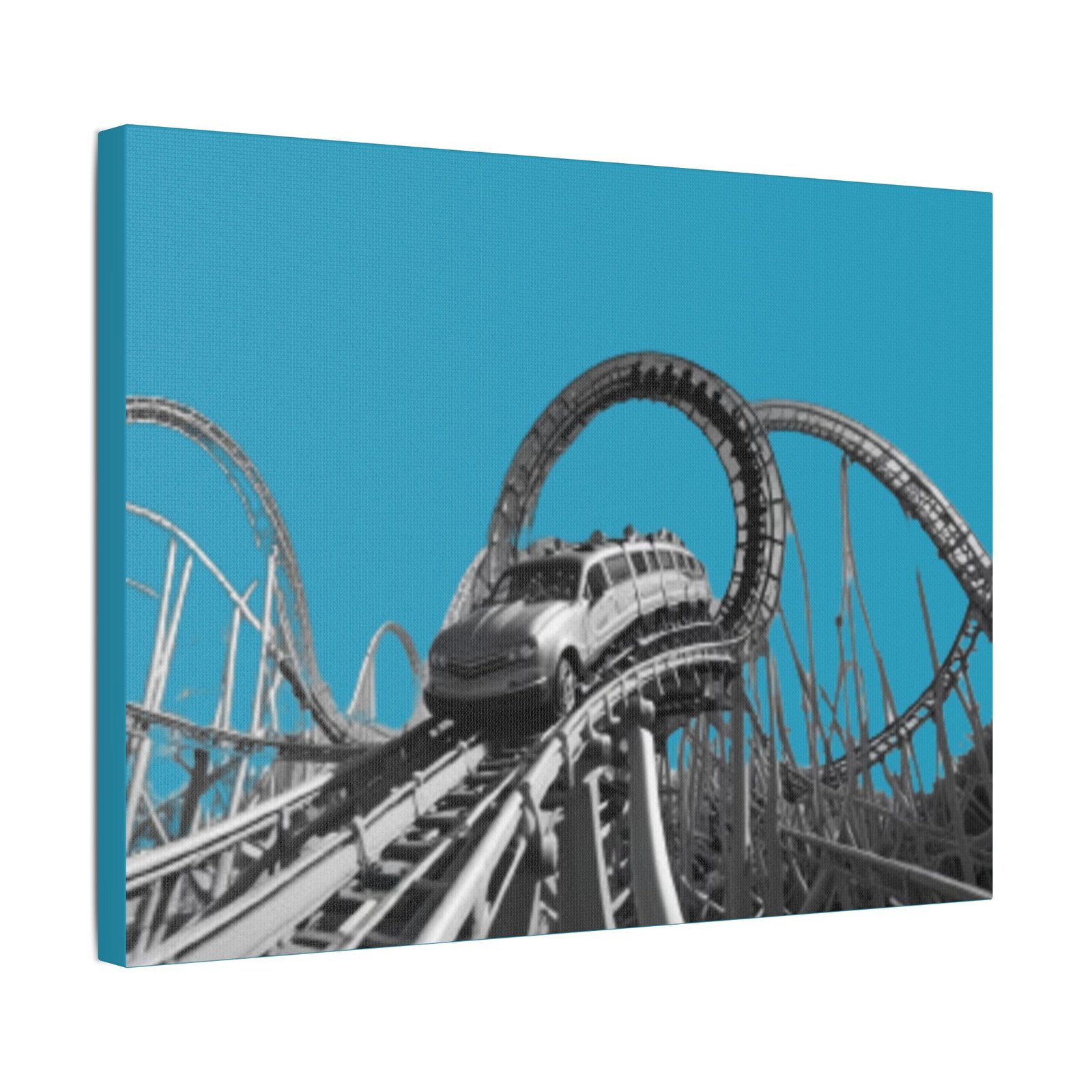 Fairground Fun Satin Canvas, Stretched - Image 6