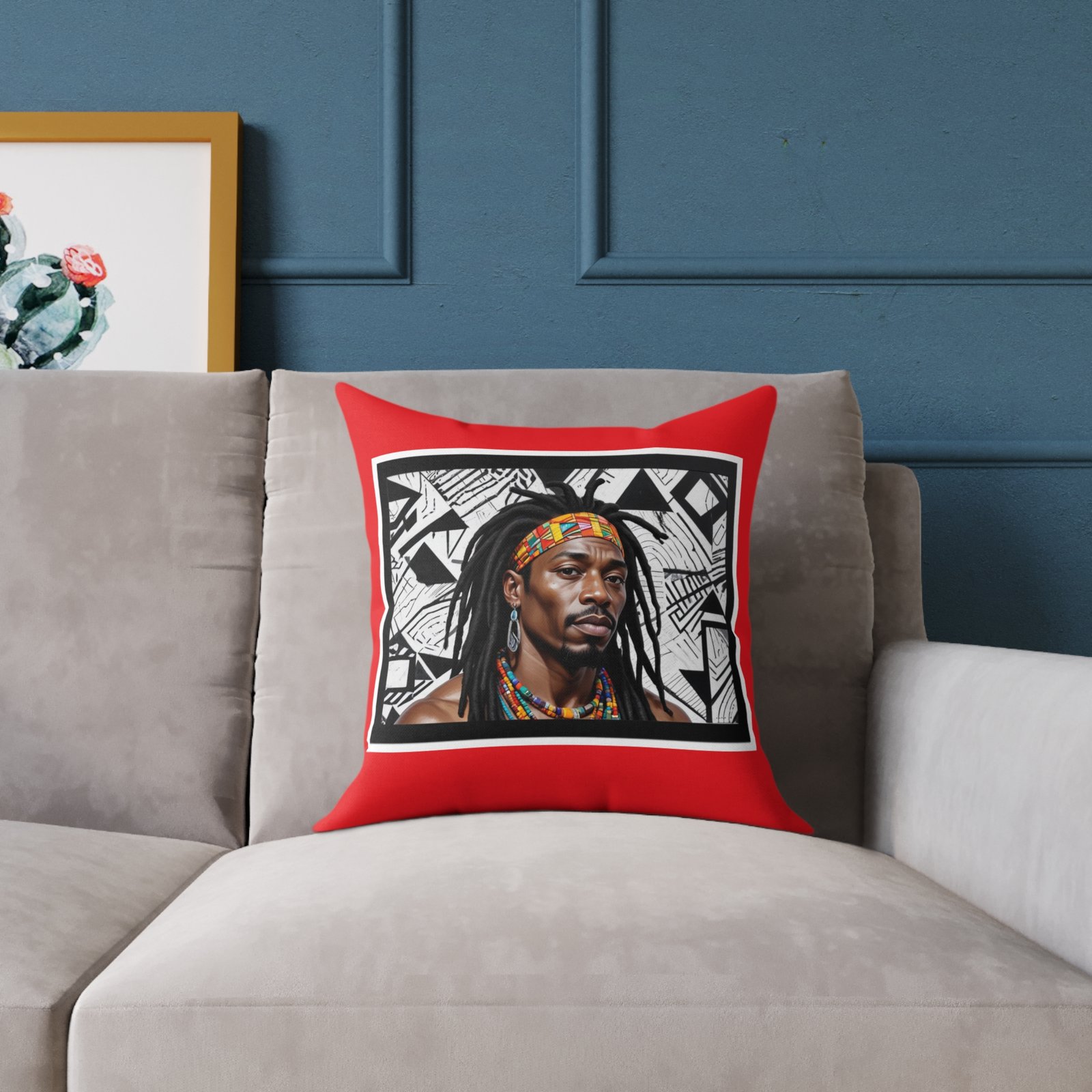 Rastafarian Square Poly Canvas Pillow - Image 3