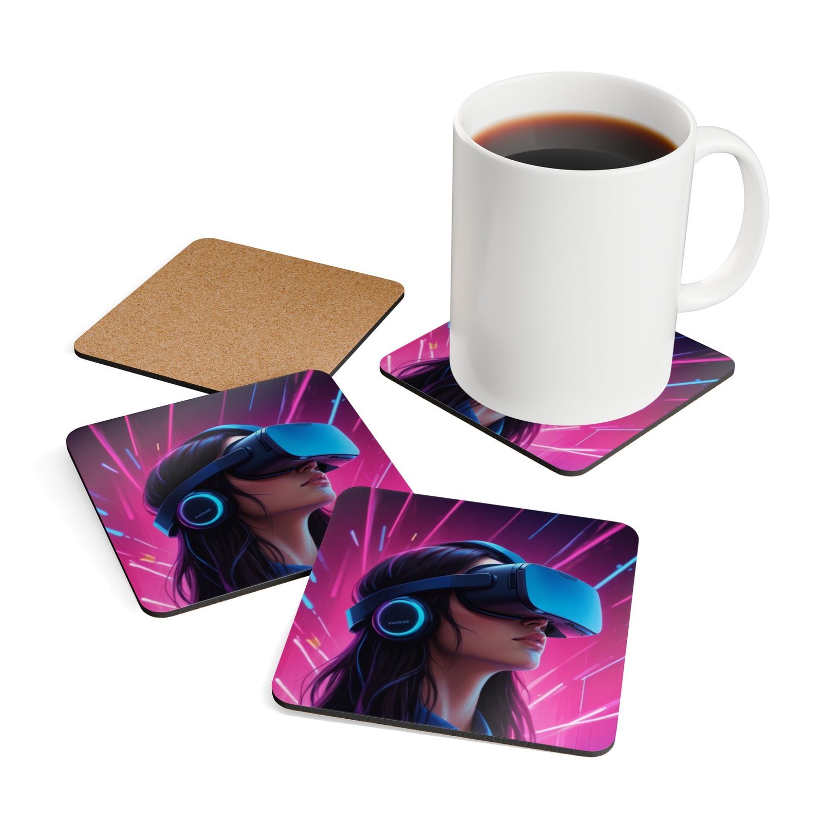 Gaming Corkwood Coaster Set - Image 4