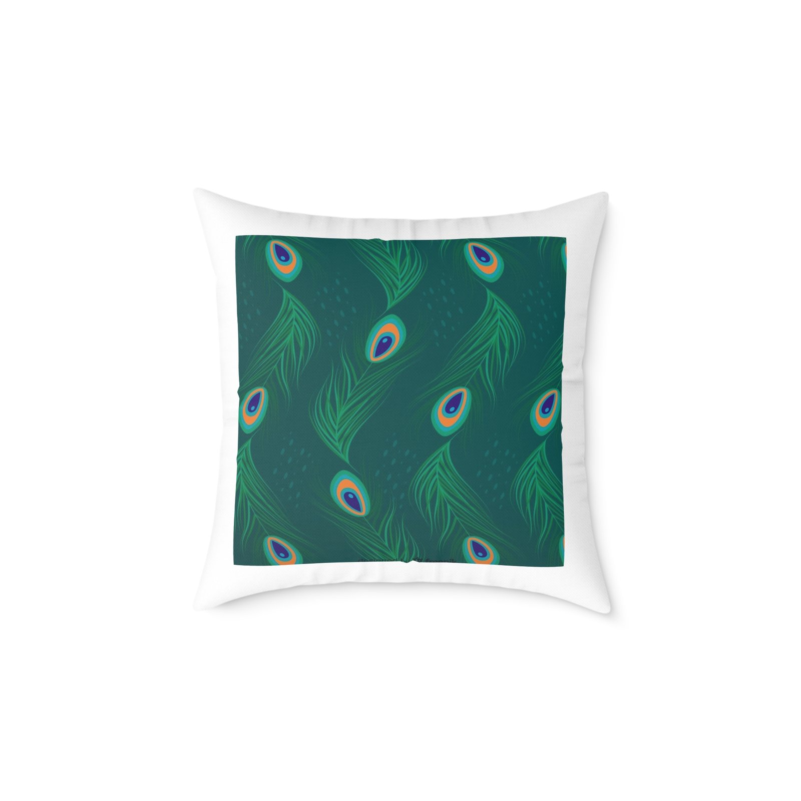 Pea cock Prin t Cushion G ift Square Poly Canvas Pillow Pea cock Prin t , G ift Cushion, Lounge Cushion, Bedroom Cushion, Cushion G ift , , - Image 9
