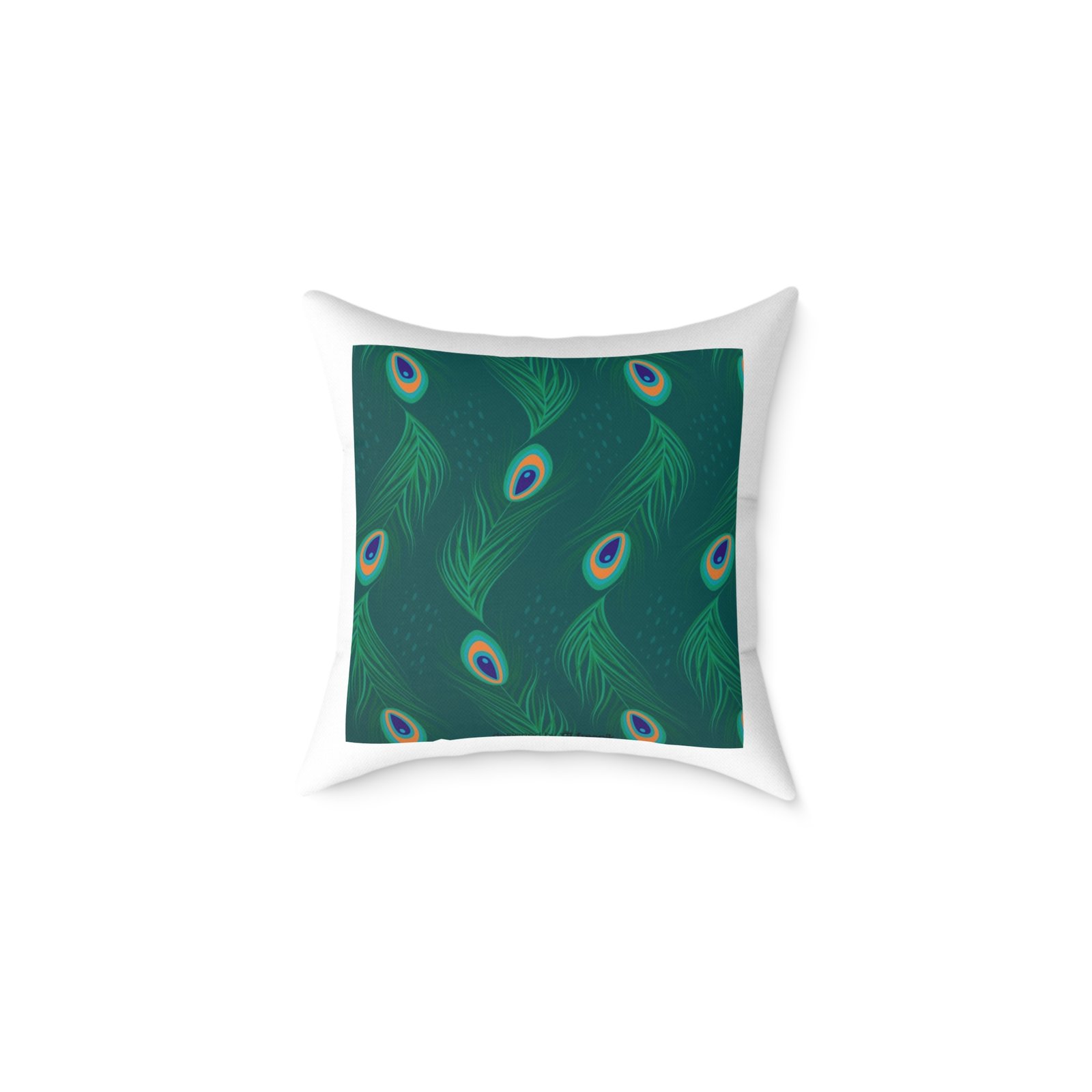 Pea cock Prin t Cushion G ift Square Poly Canvas Pillow Pea cock Prin t , G ift Cushion, Lounge Cushion, Bedroom Cushion, Cushion G ift , , - Image 5