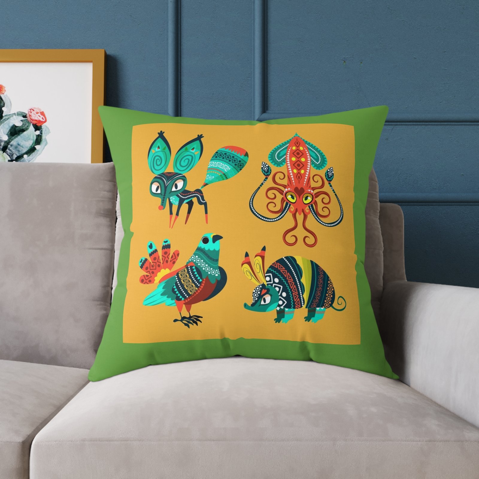 Mexico Square Poly Canvas Pillow - Image 19