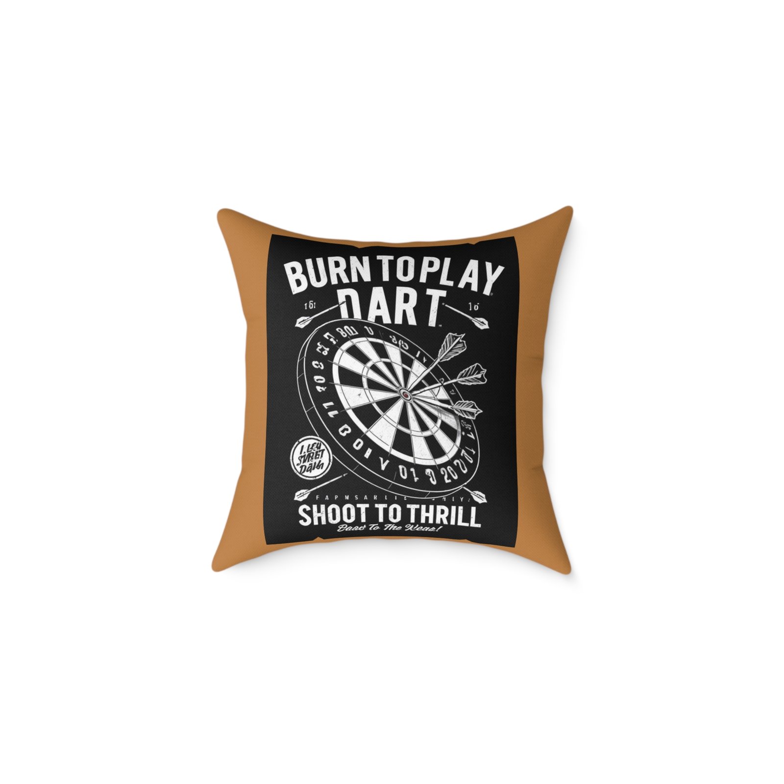 Darts Design Square Poly Canvas Pillow - Image 5