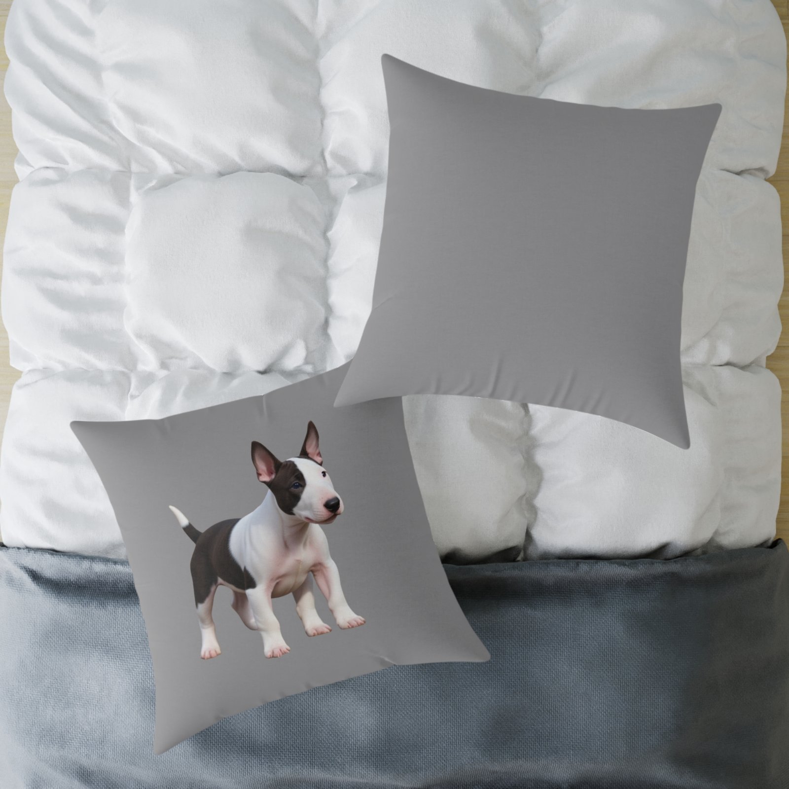 English Bull Terrier Square Poly Canvas Pillow - Image 20