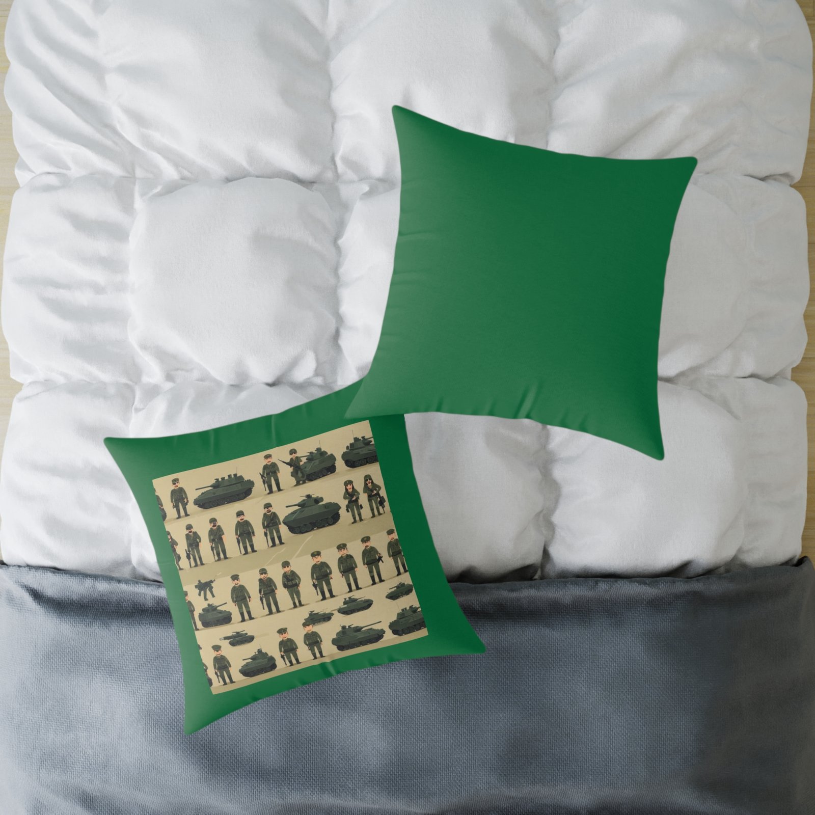 Army Square Poly Canvas Pillow - Image 16