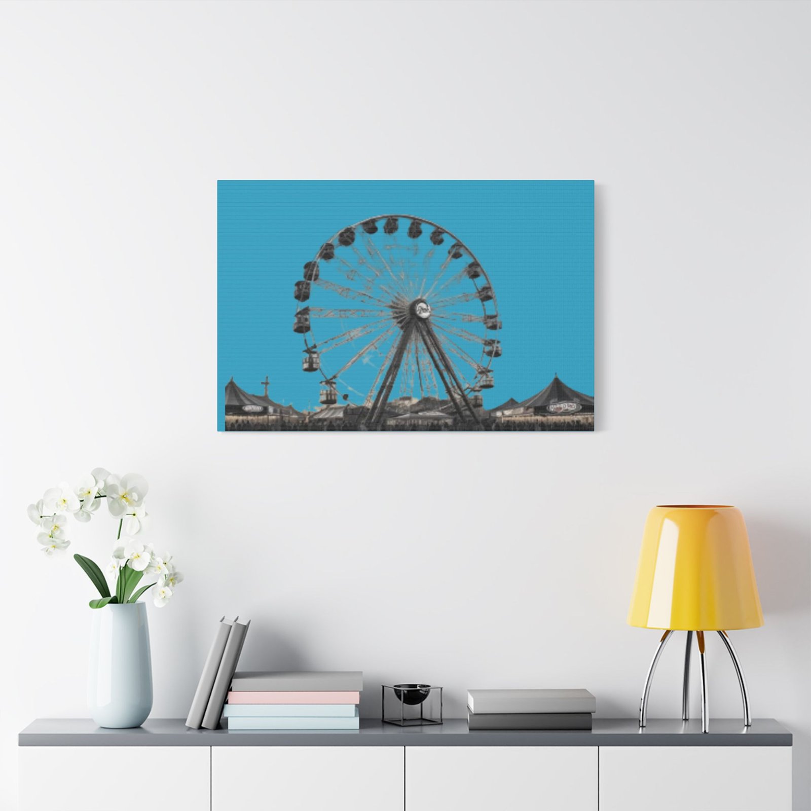 Fairground Fun Satin Canvas, Stretched - Image 15