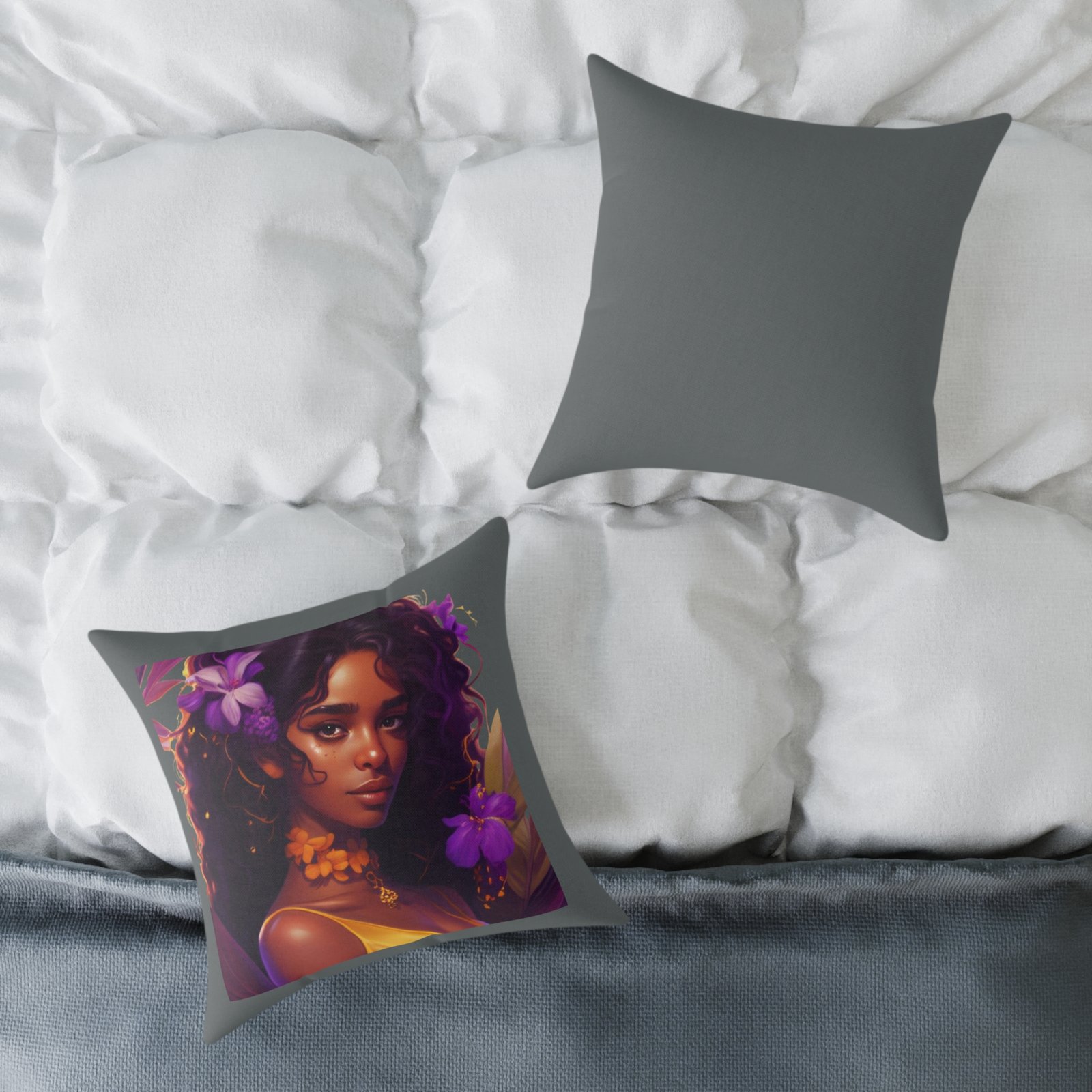 Charming Square Poly Canvas Pillow - Image 8