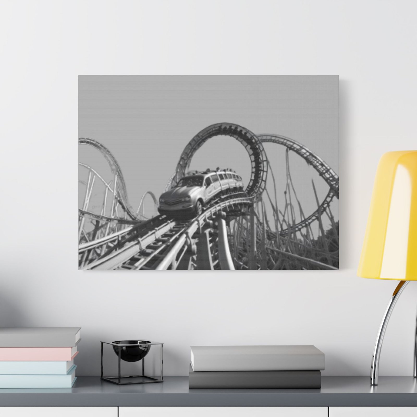 Fairground Fun Satin Canvas, Stretched - Image 7