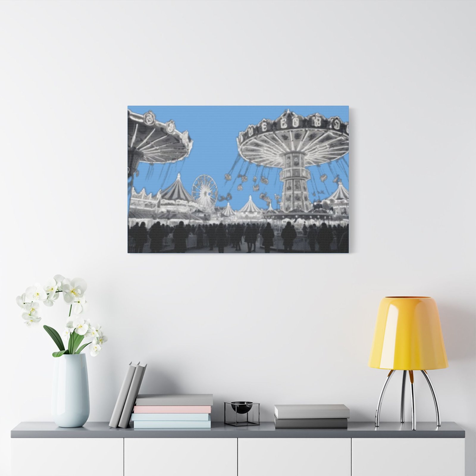 Fairground Fun Satin Canvas, Stretched - Image 15