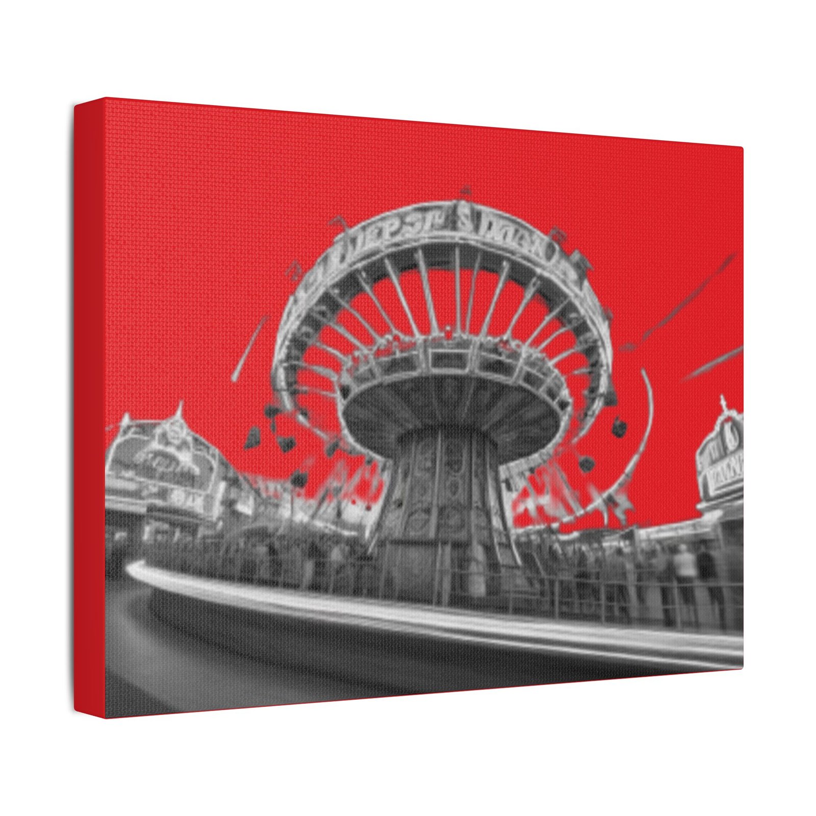 Fairground Fun Satin Canvas, Stretched - Image 2