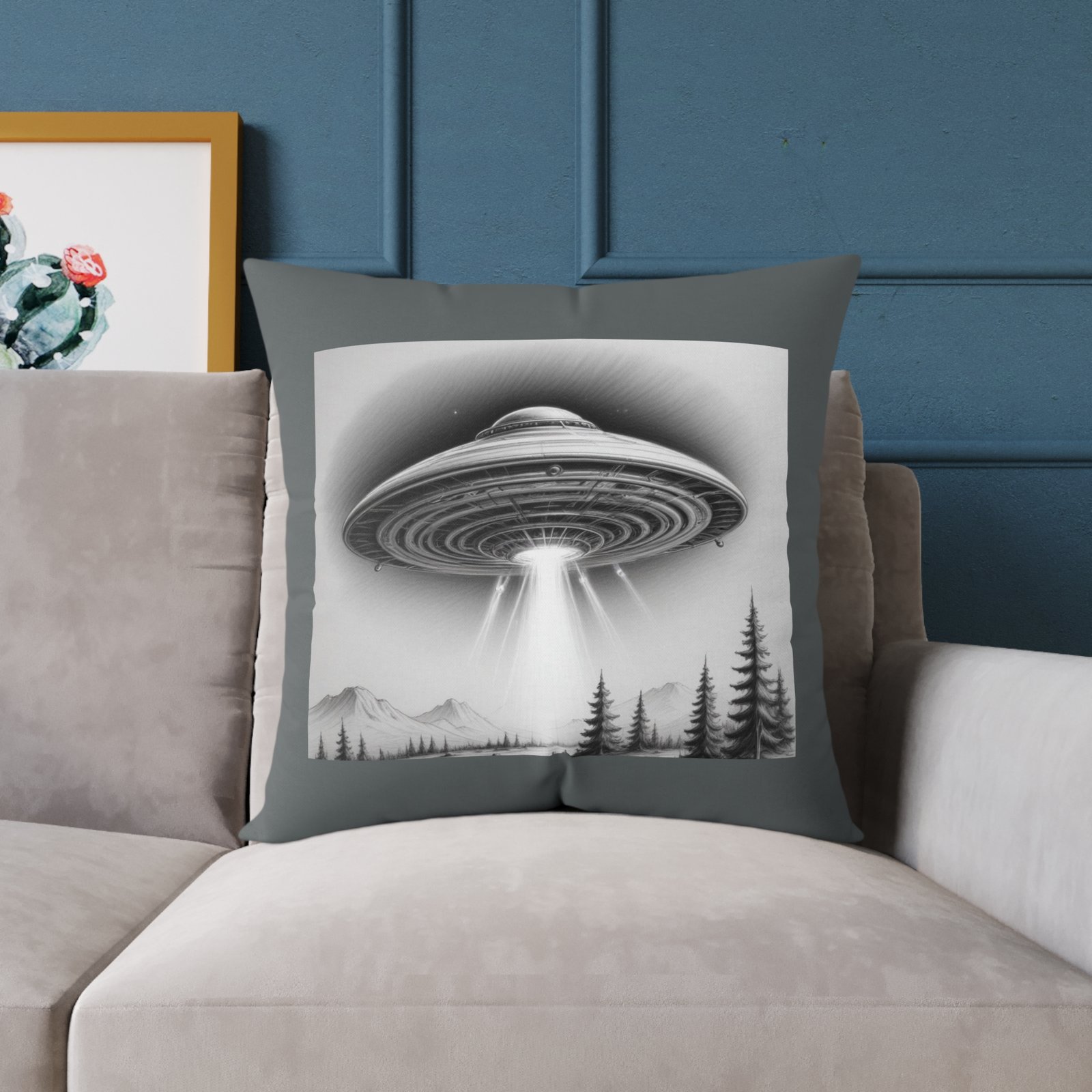 Ufo Square Poly Canvas Pillow - Image 15