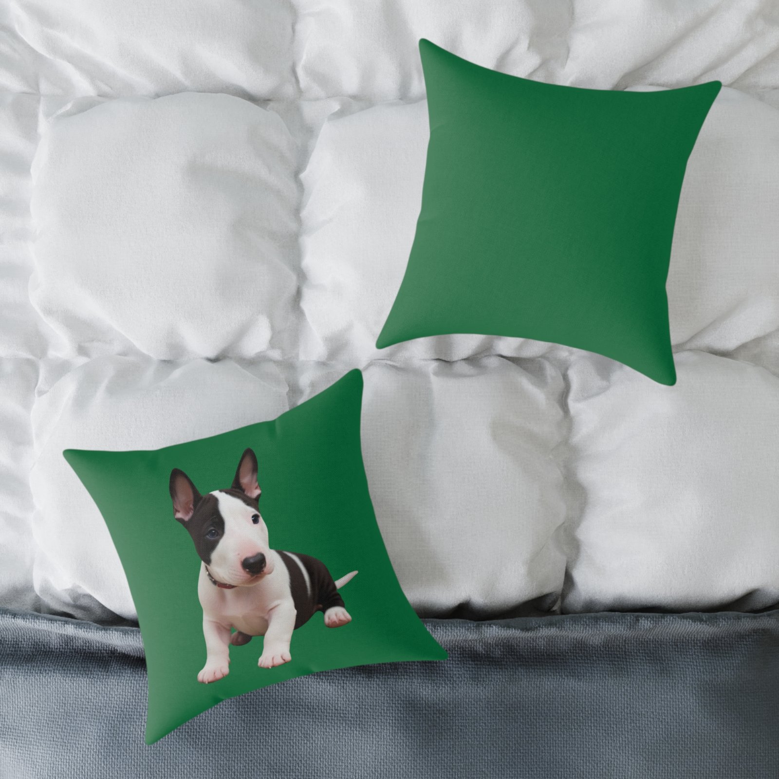 English Bull Terrier Square Poly Canvas Pillow - Image 8