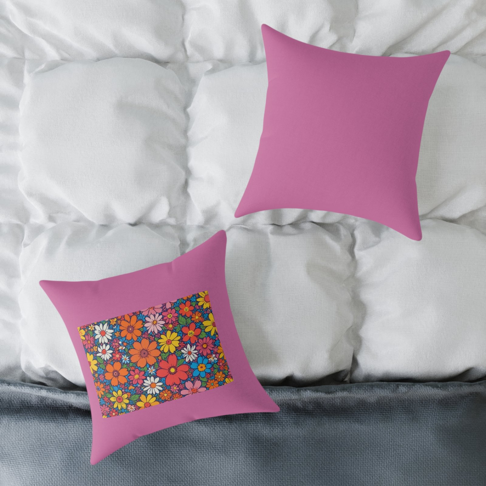 Psychadelic Square Poly Canvas Pillow - Image 8