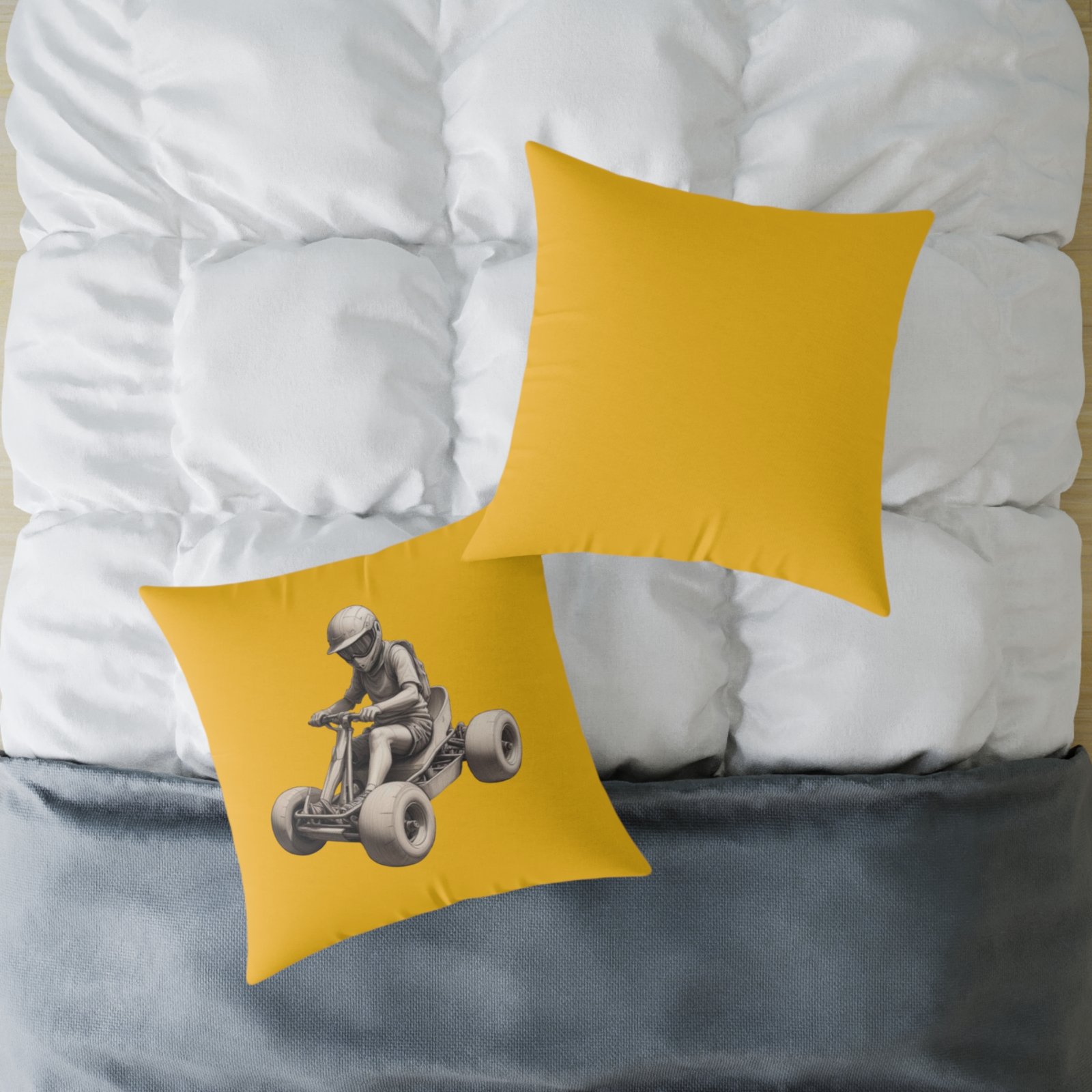 Go Karting Square Poly Canvas Pillow - Image 16
