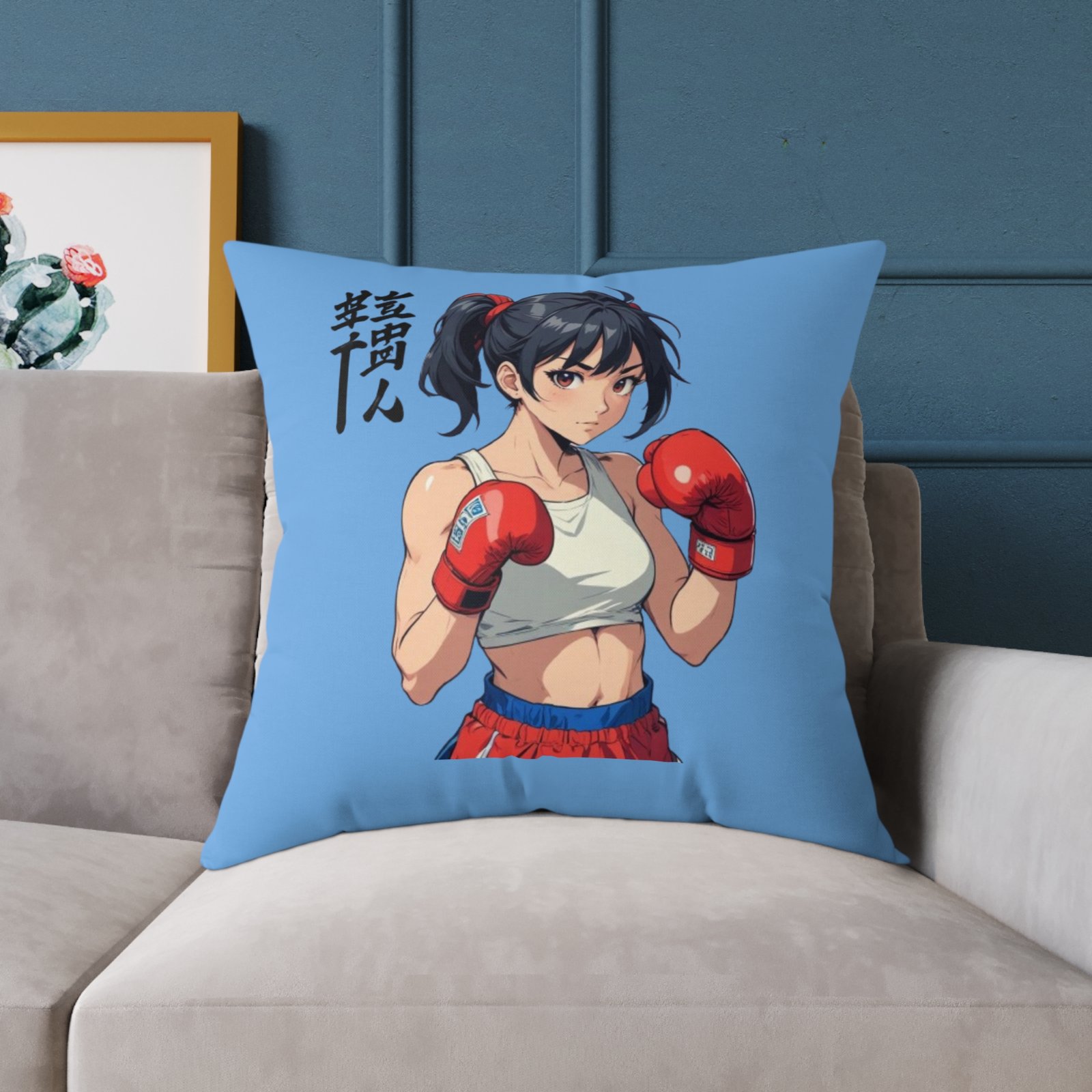 Boxing Square Poly Canvas Pillow - Image 19