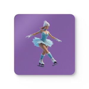 Ice Skating Corkwood Coaster Set