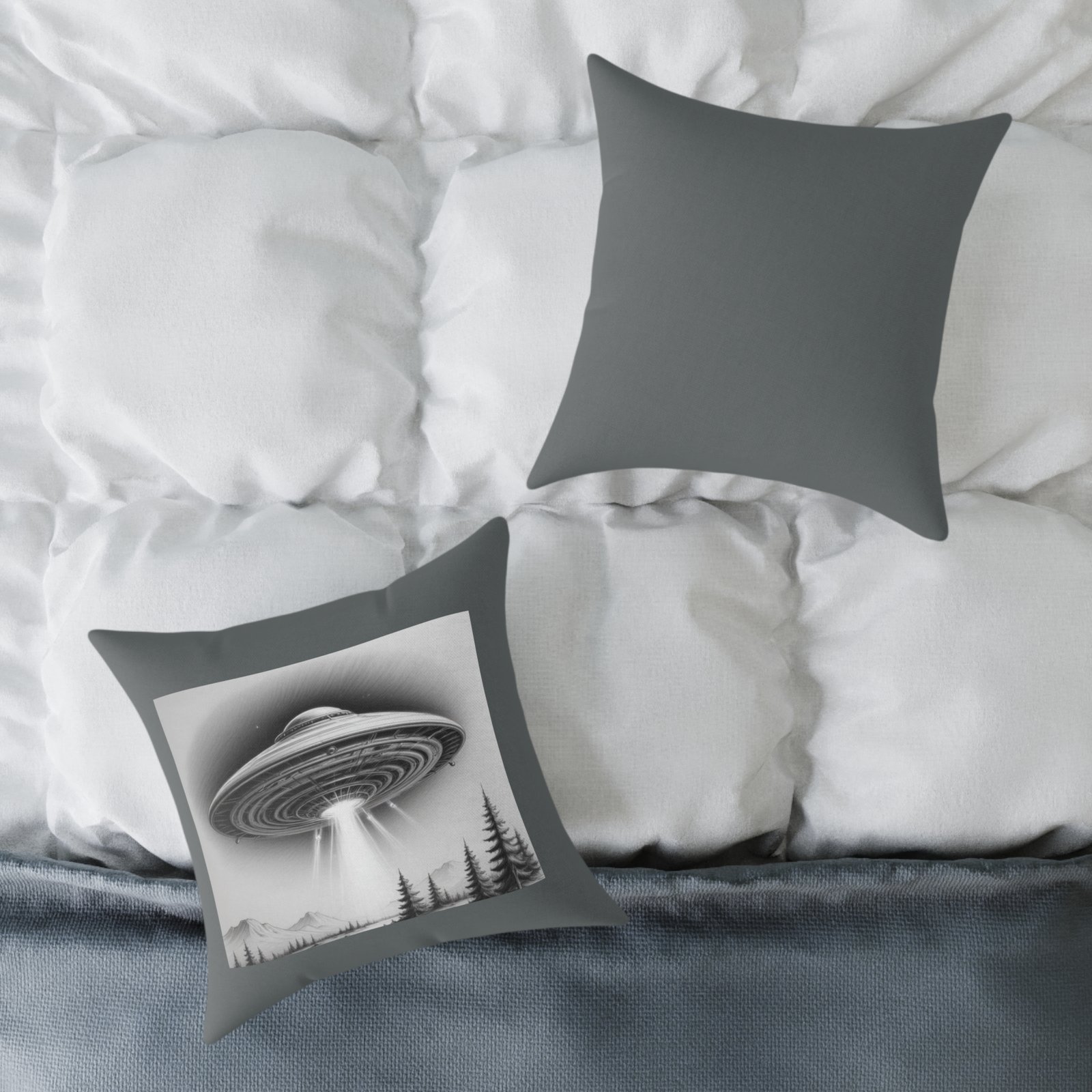 Ufo Square Poly Canvas Pillow - Image 8