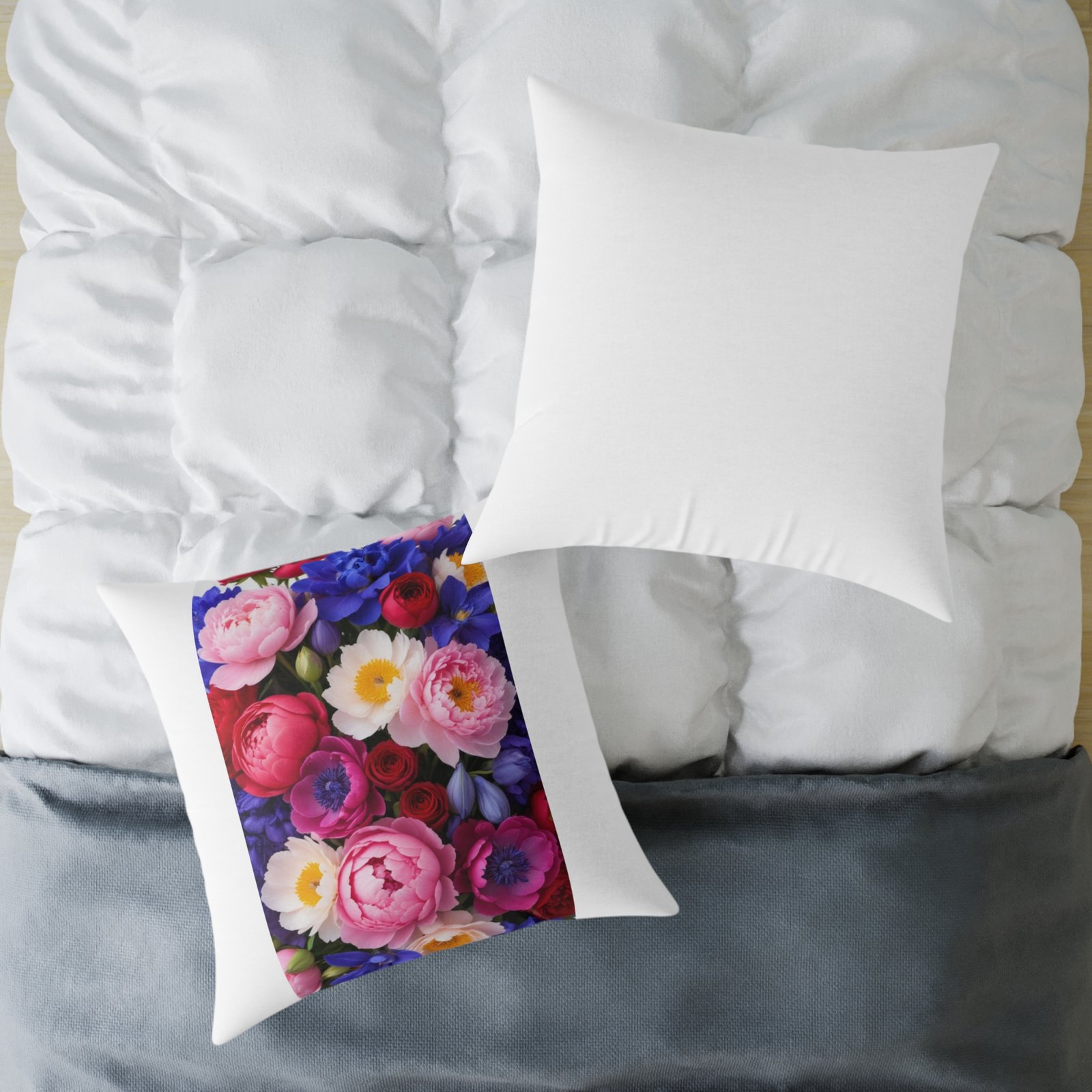 Flowers Square Poly Canvas Pillow - Image 20