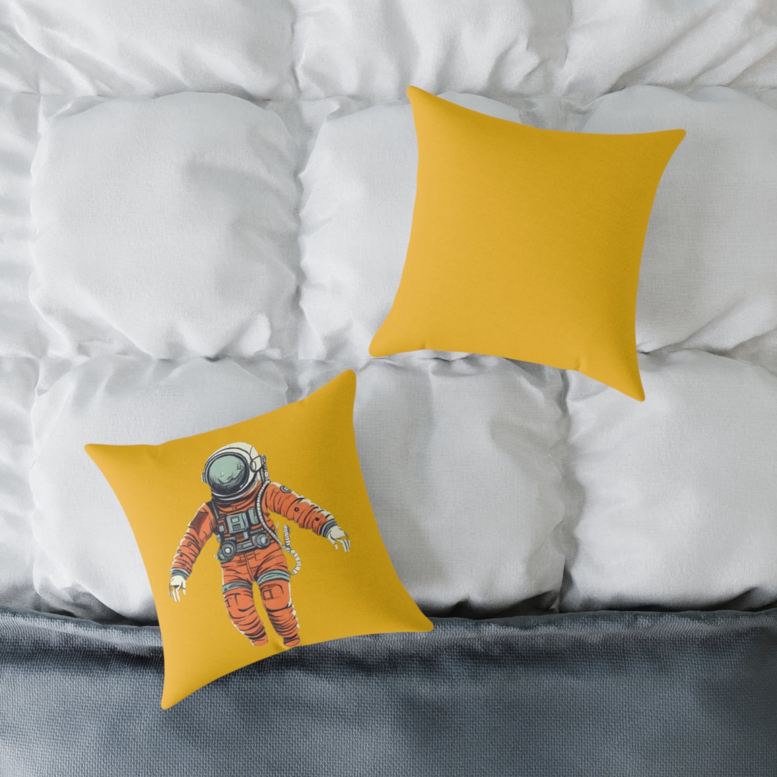 Astronaut Square Poly Canvas Pillow - Image 4