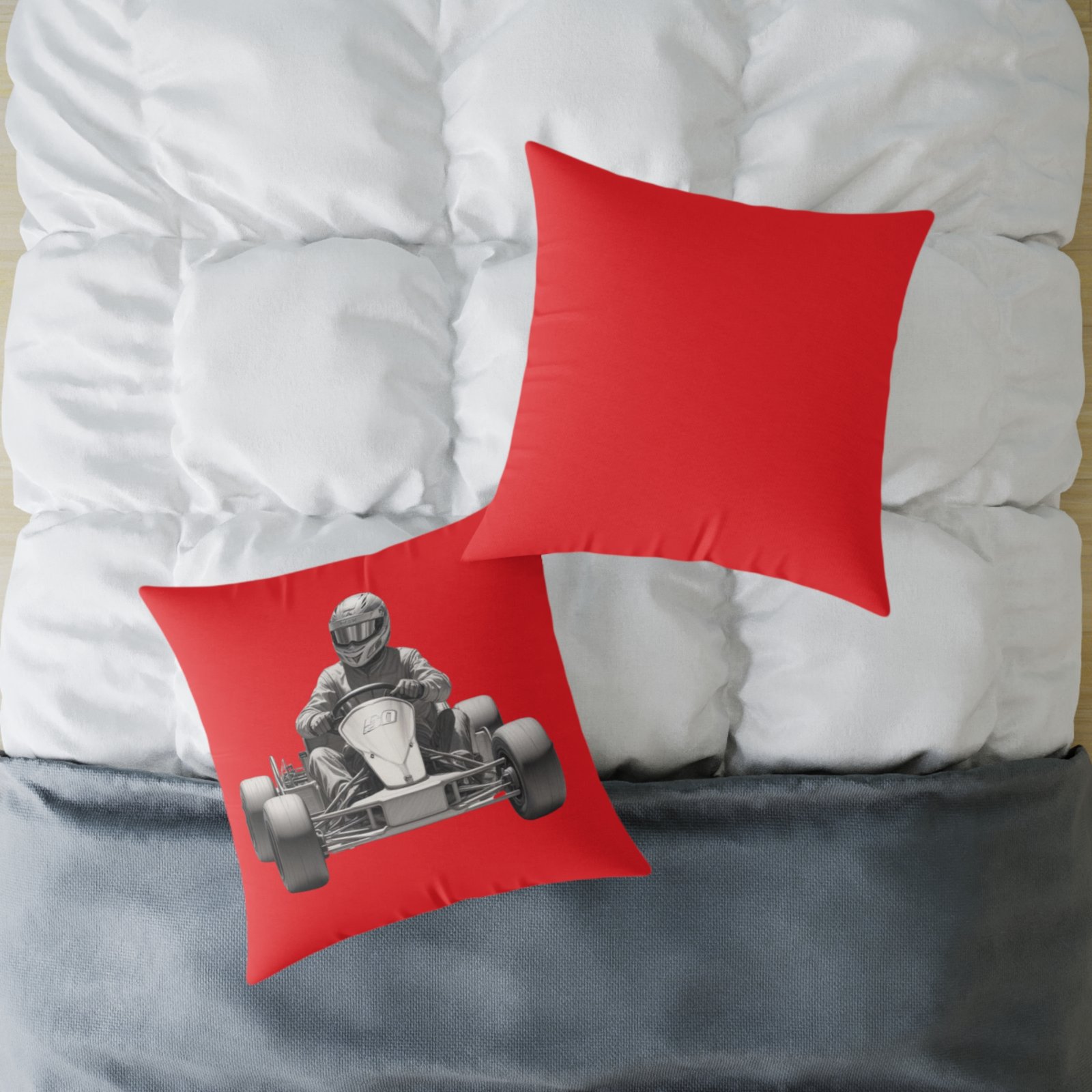 Go Karting Square Poly Canvas Pillow - Image 16