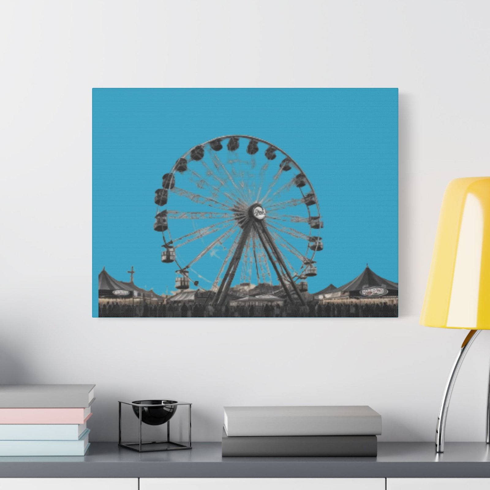 Fairground Fun Satin Canvas, Stretched - Image 7