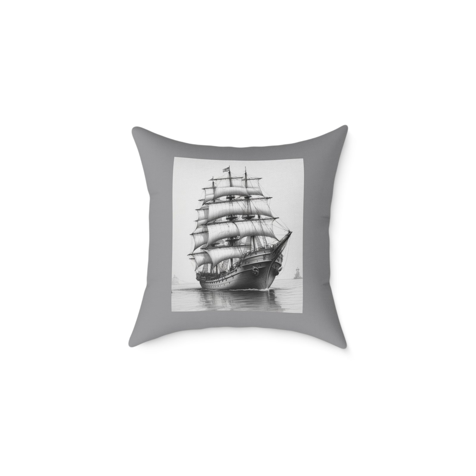 Ship Square Poly Canvas Pillow - Image 5