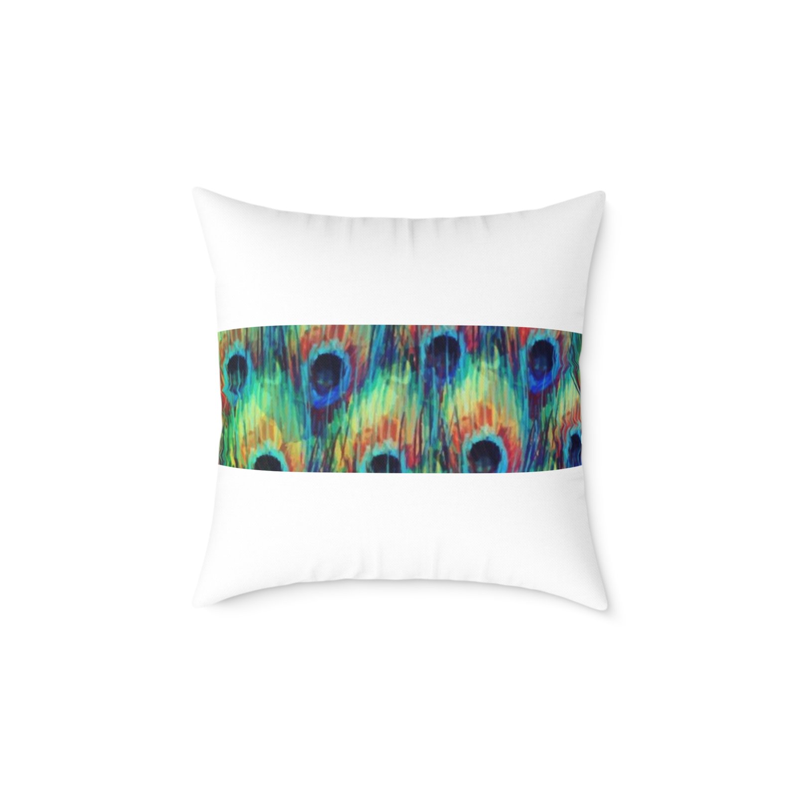 Pea cock Prin t Cushion G ift Square Poly Canvas Pillow Pea cock Prin t , G ift Cushion, Lounge Cushion, Bedroom Cushion, Cushion G ift , , - Image 9