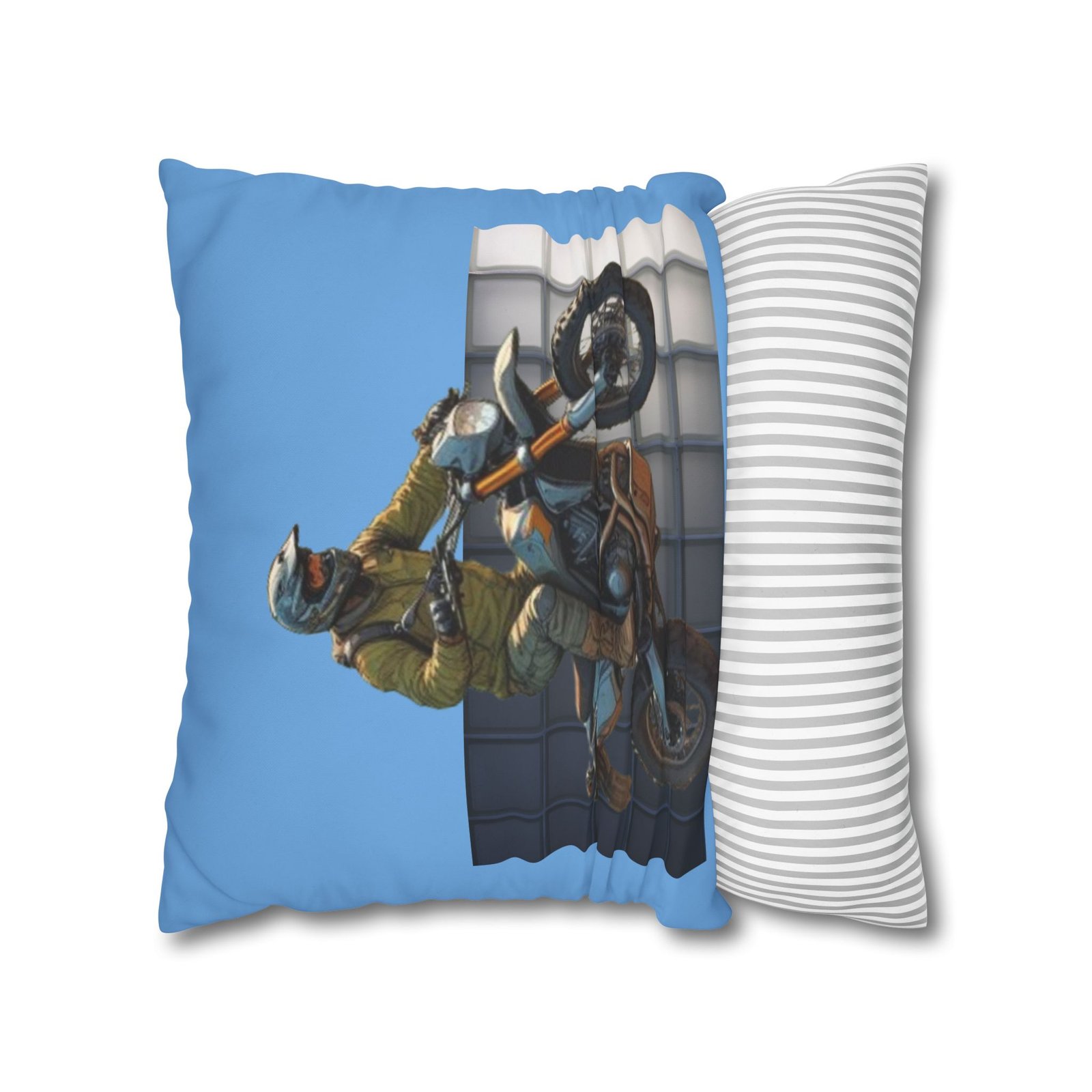 Scrambling Bikes Square Poly Canvas Pillowcase - Image 10