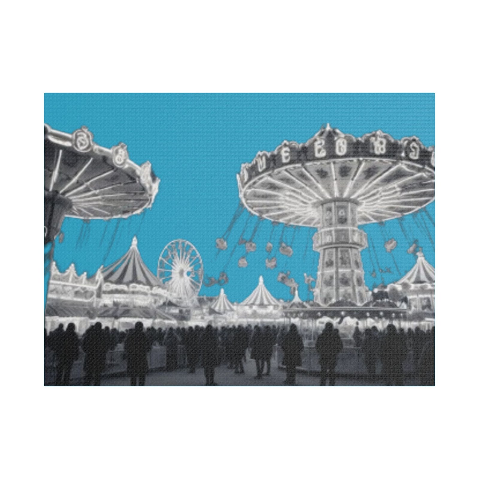 Fairground Fun Satin Canvas, Stretched - Image 5
