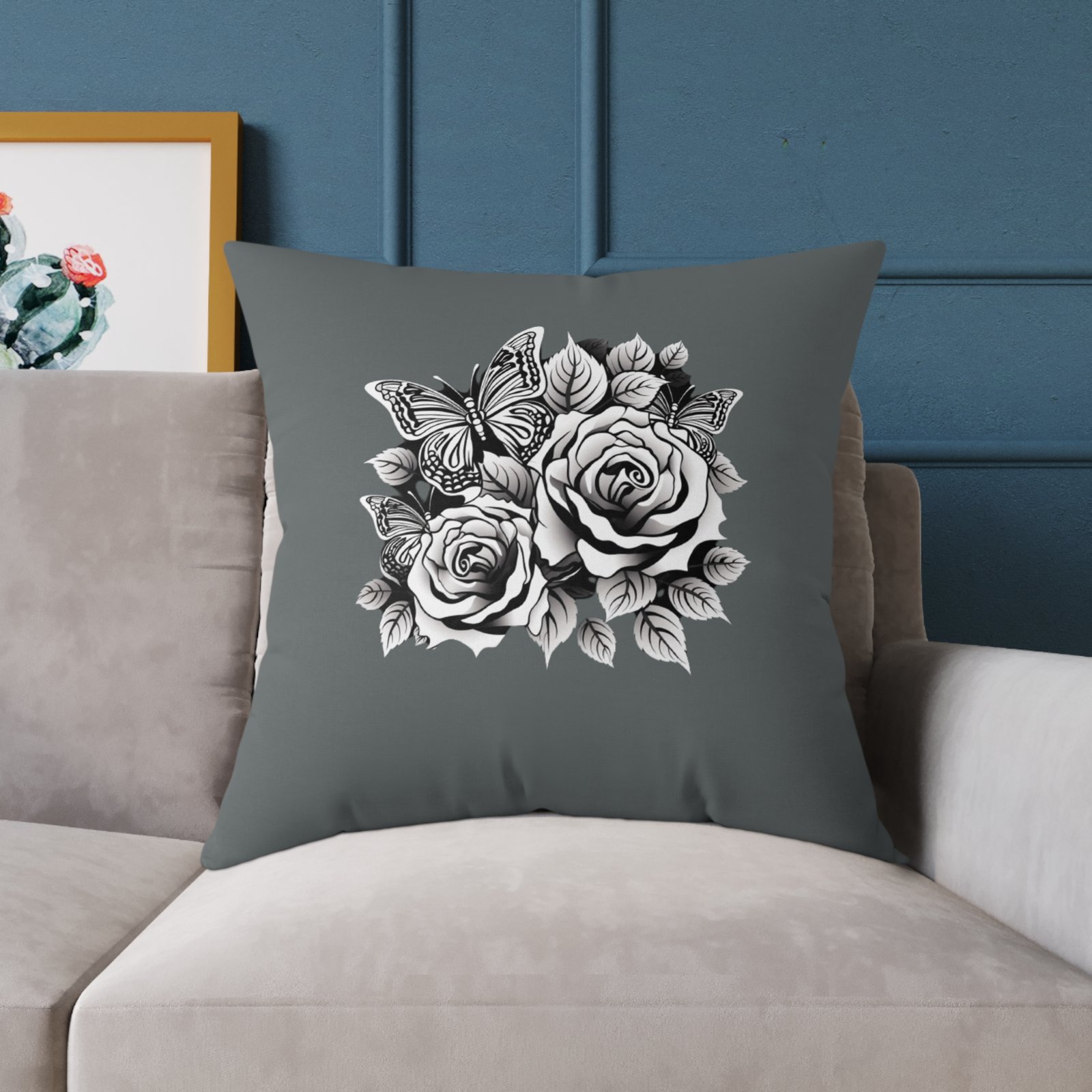 Butterfly Square Poly Canvas Pillow - Image 19