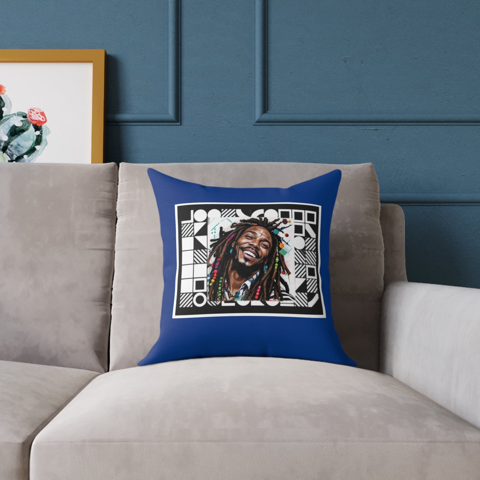 Rastafarian Square Poly Canvas Pillow - Image 3