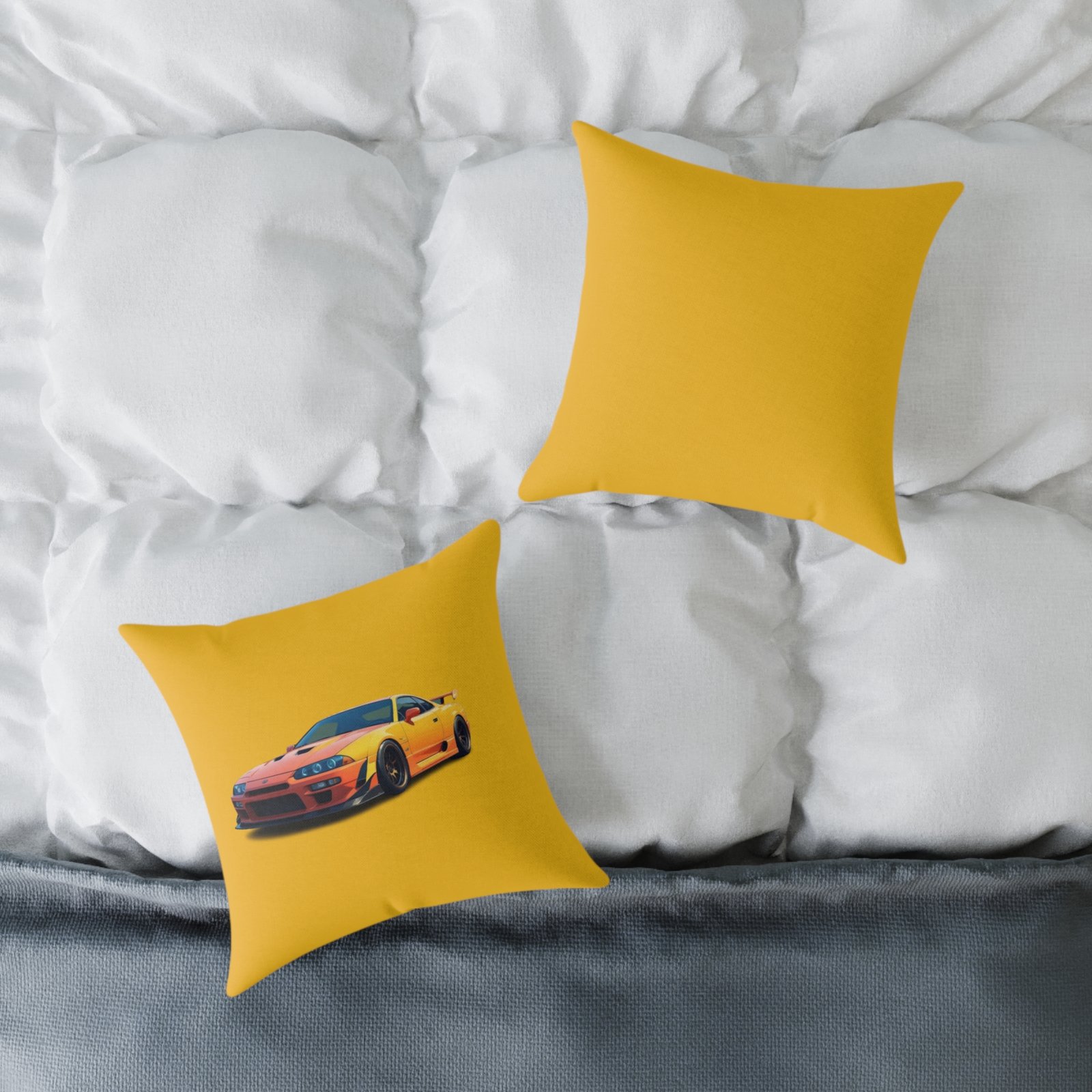 Fast Car Design Square Poly Canvas Pillow - Image 4