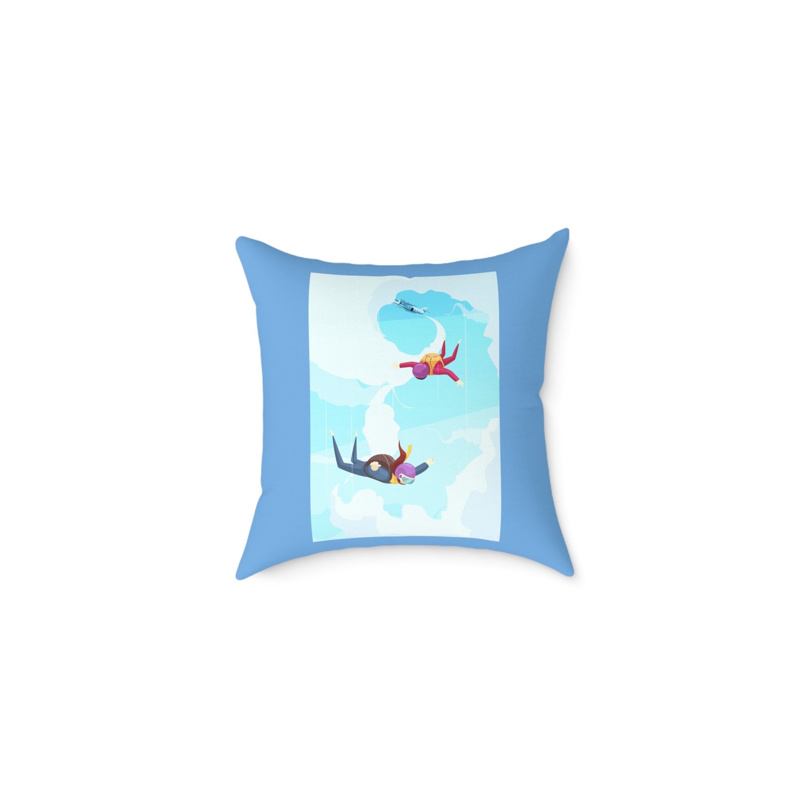 Parachuters Square Poly Canvas Pillow