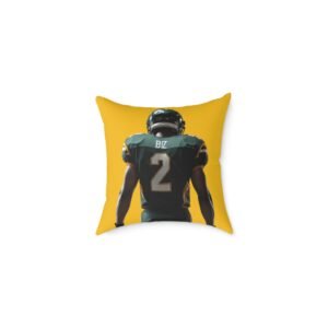 American Football Square Poly Canvas Pillow