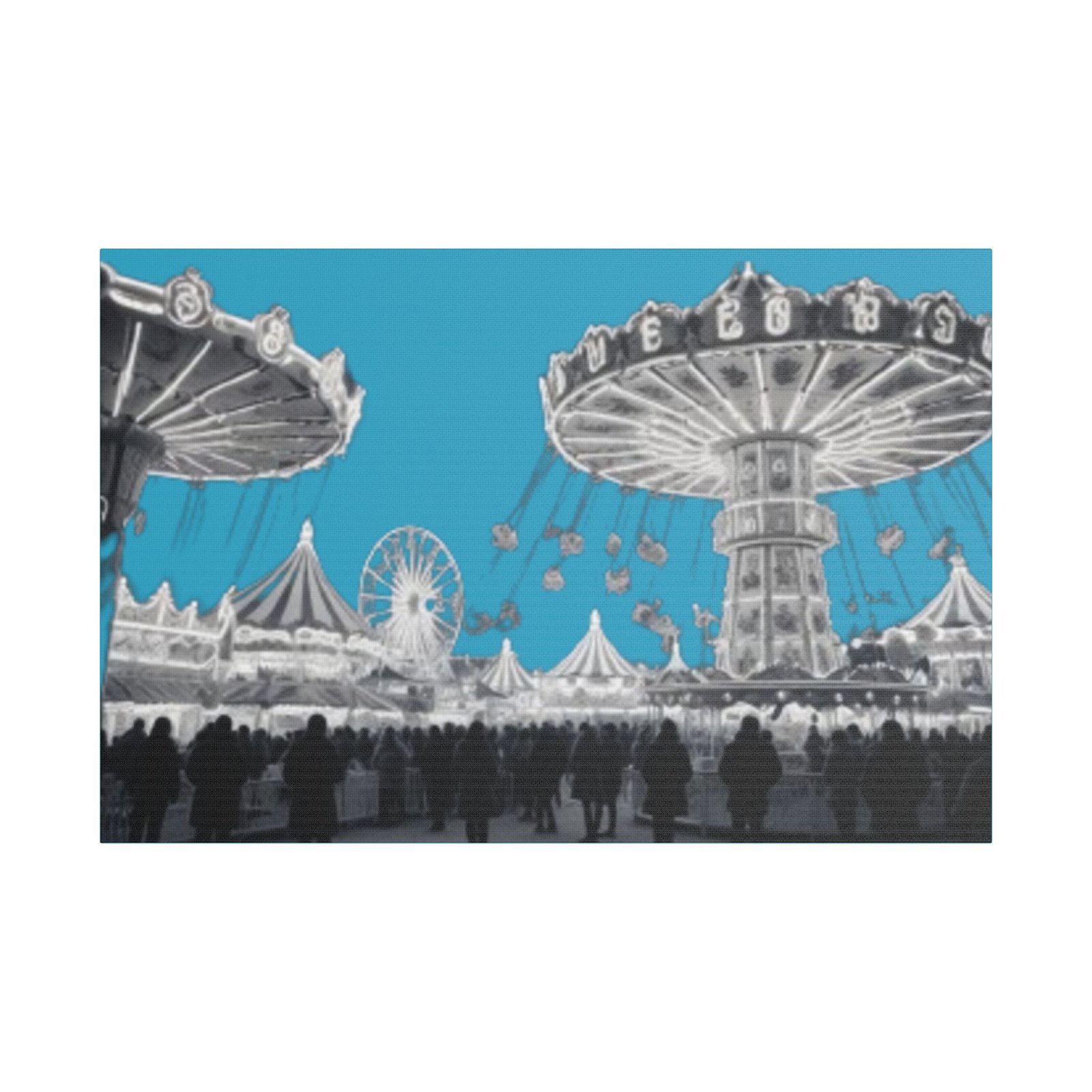 Fairground Fun Satin Canvas, Stretched - Image 13