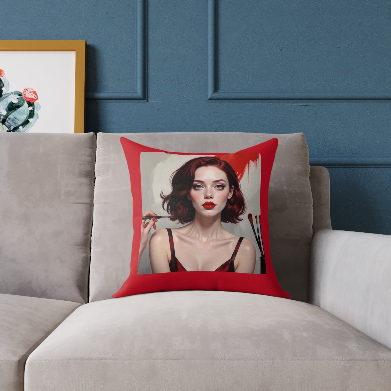 Mine Square Poly Canvas Pillow - Image 3