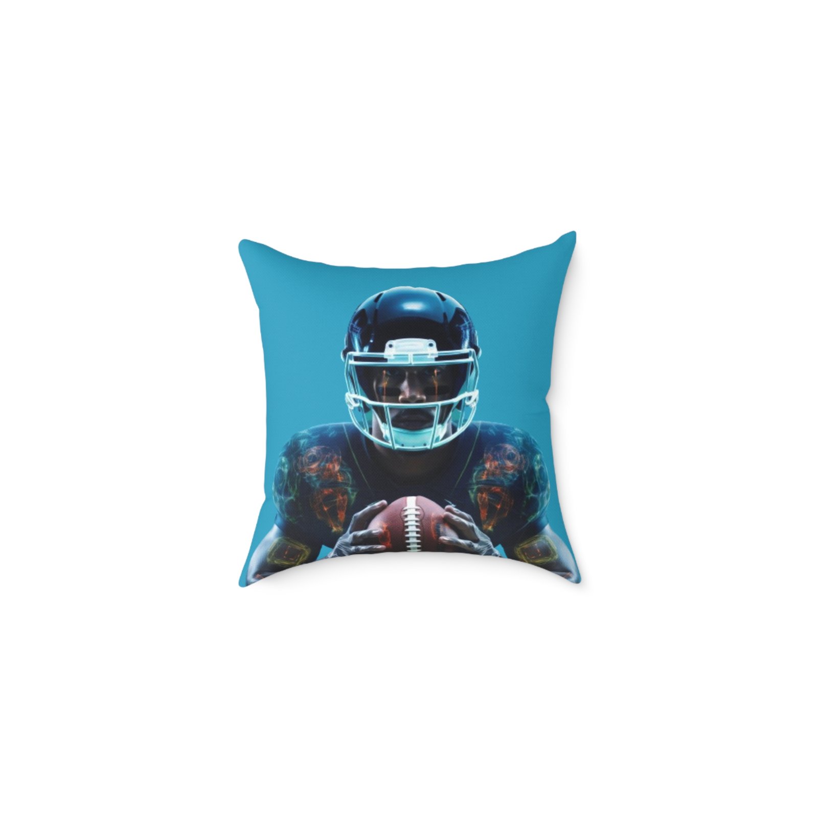 American Football Square Poly Canvas Pillow