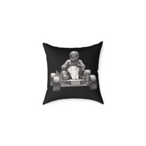 Go Karting Square Poly Canvas Pillow
