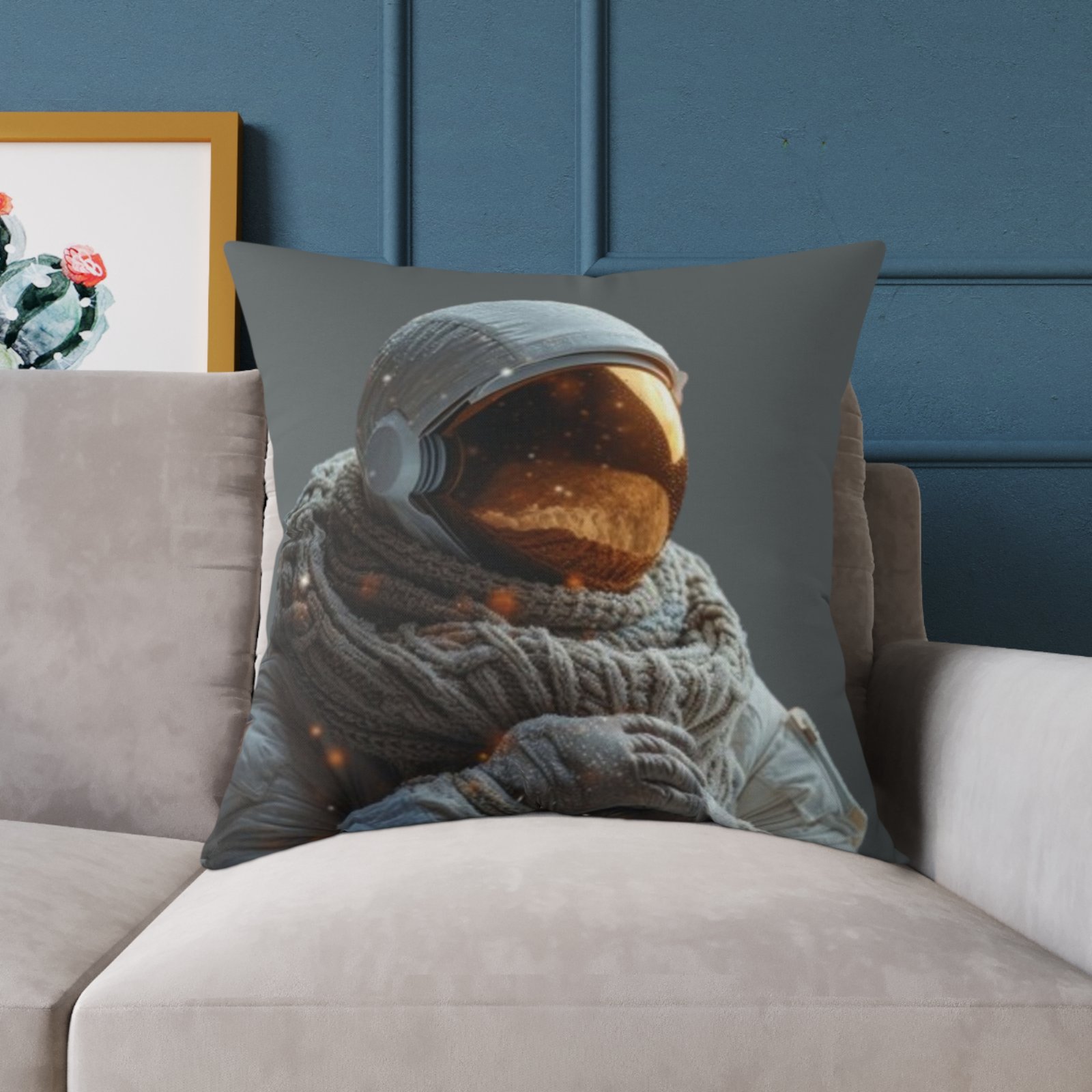 Astronaut Square Poly Canvas Pillow - Image 19