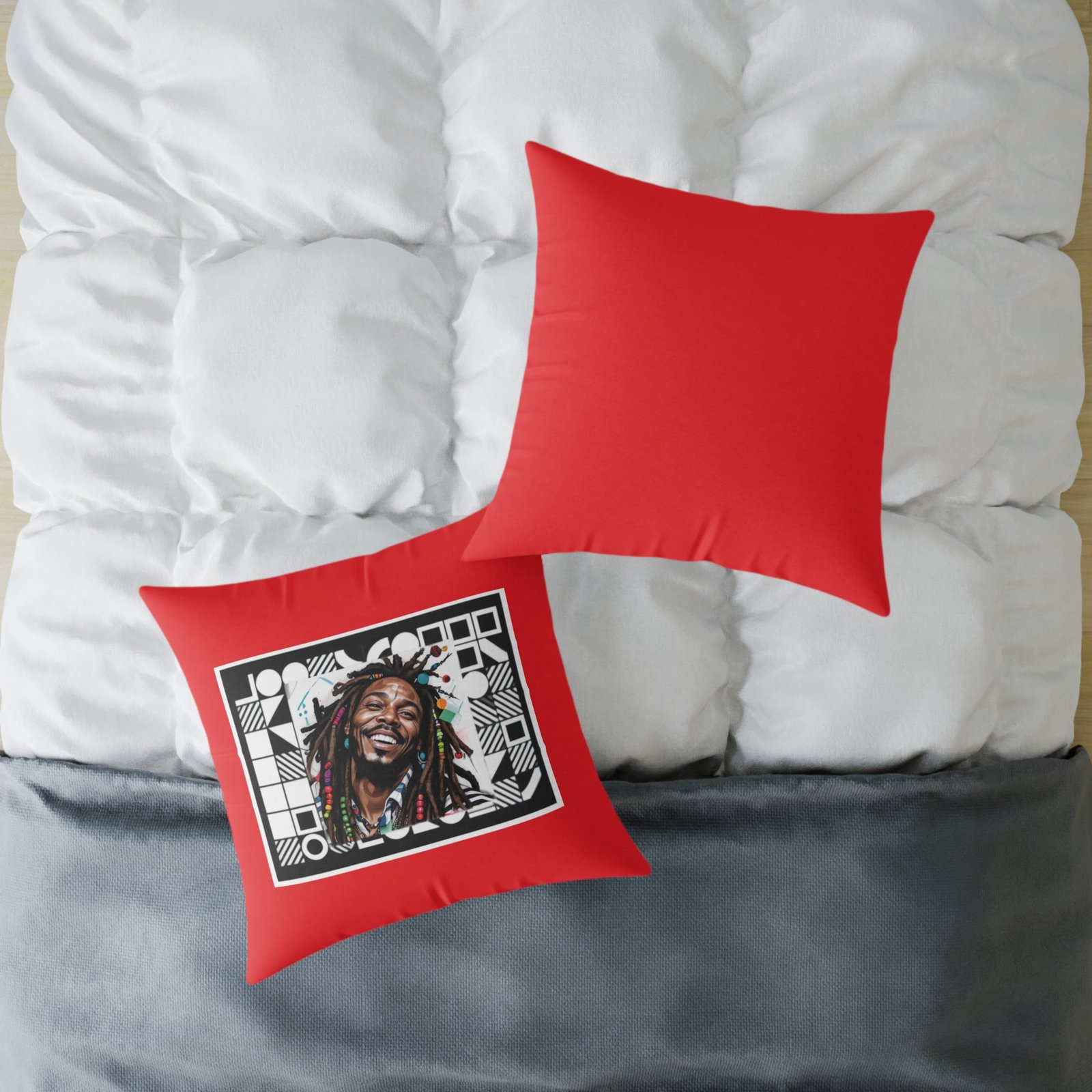Rastafarian Square Poly Canvas Pillow - Image 16